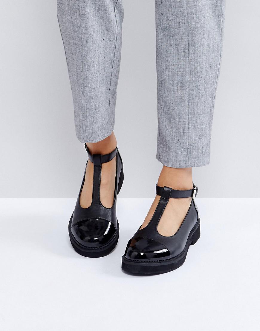 ASOS Madison Chunky Flat Shoes in Black | Lyst