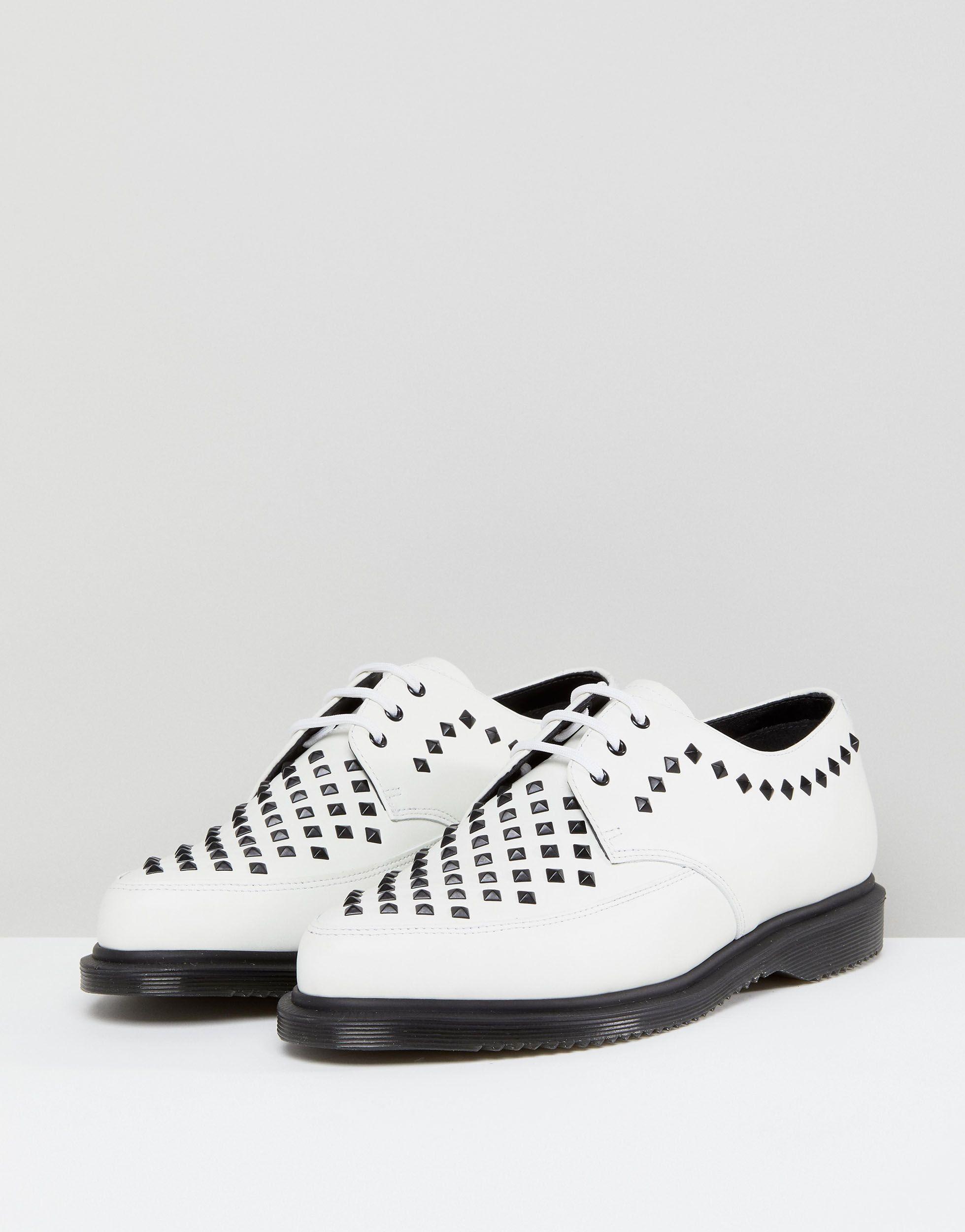 Dr. Martens Willis Studded Creepers in White for Men | Lyst