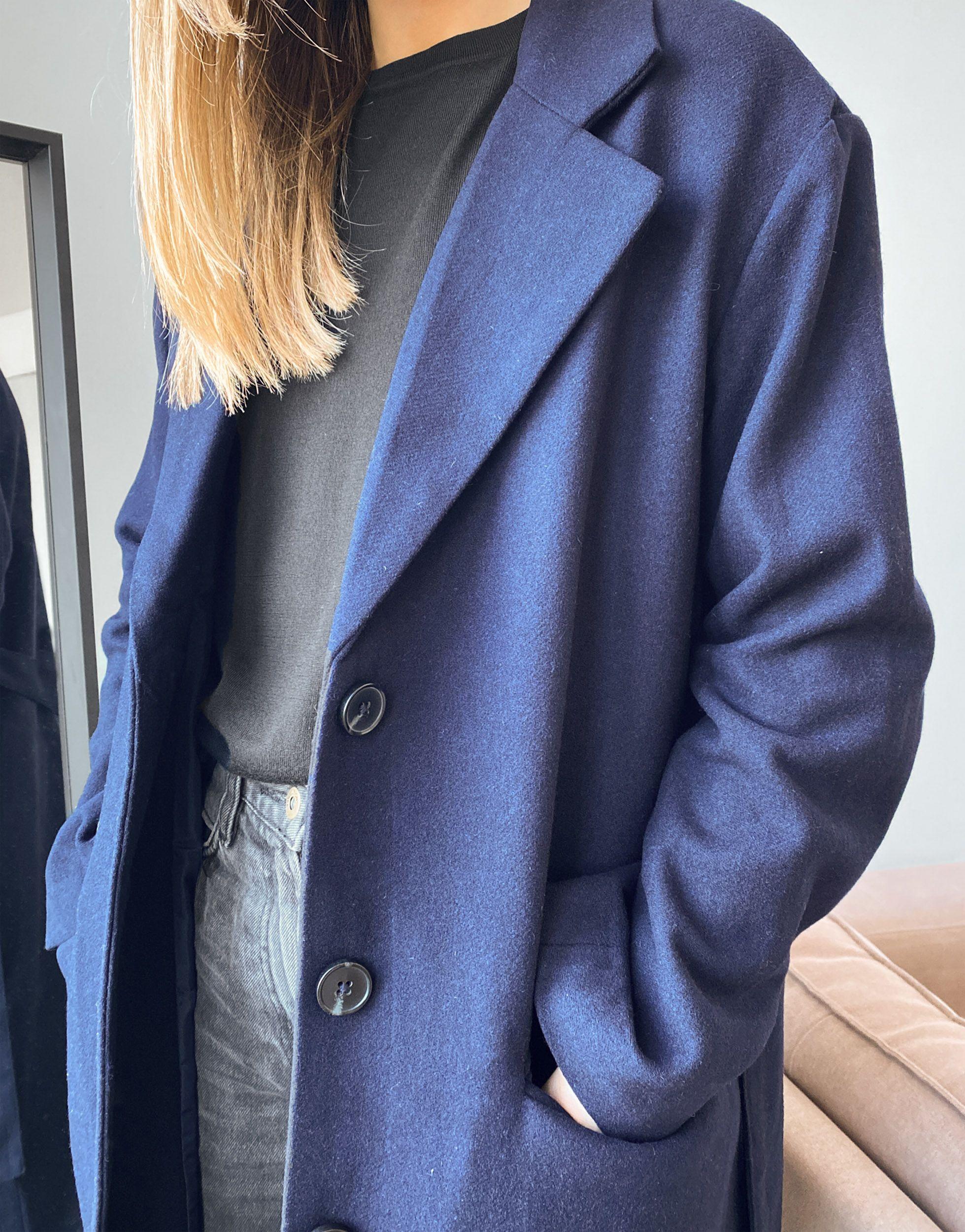 Levi's Frida Longline Coat in Blue | Lyst