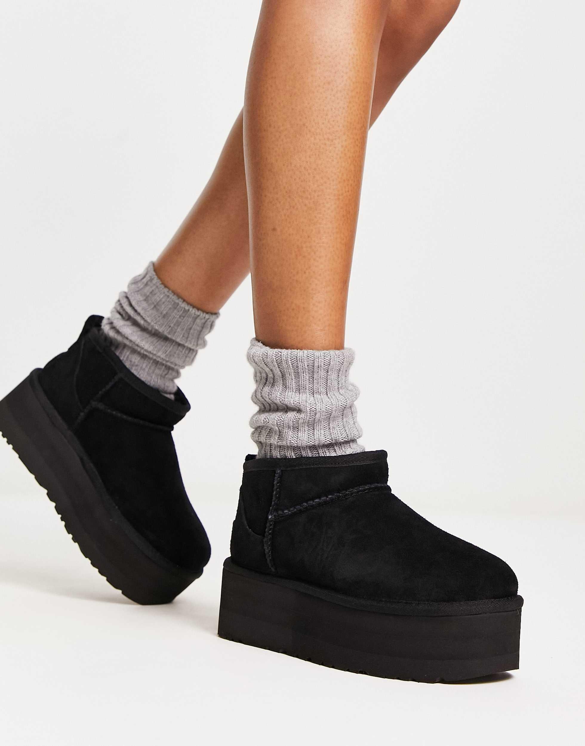 UGG Classic Ultra Mini Platform Boots in Black | Lyst Canada UGG Classic Ultra Mini Platform Boots in Black | Lyst Canada
