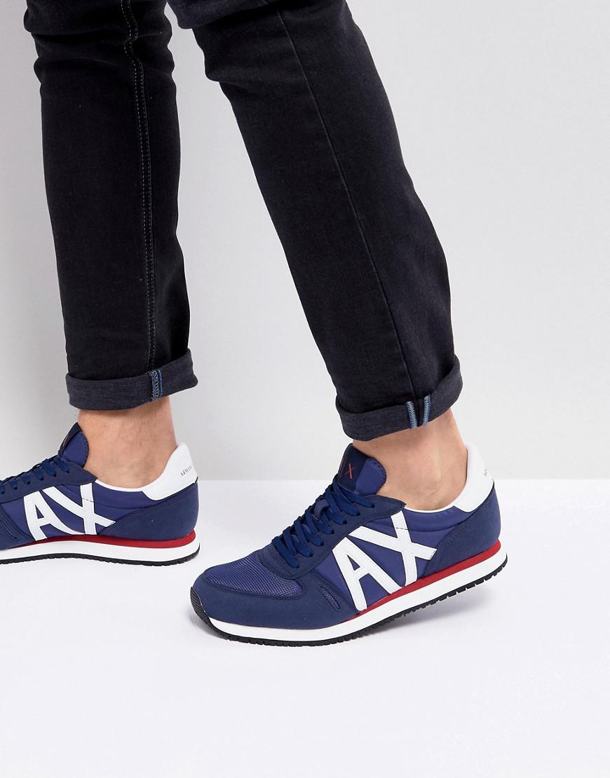 armani exchange blue shoes