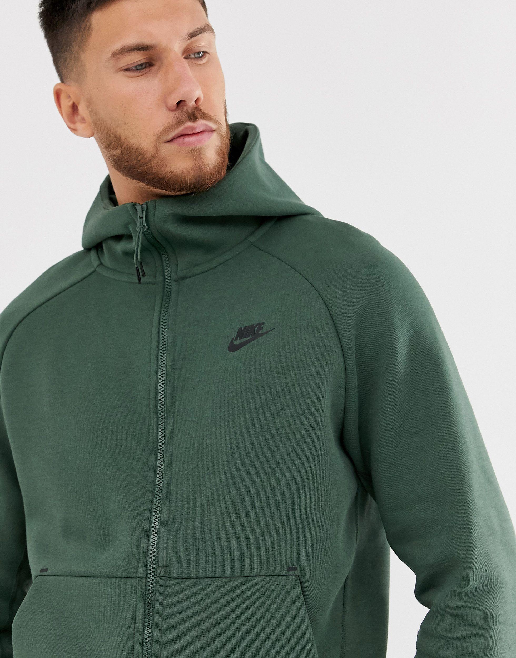 Tech Fleece Hoodie Khaki in Green Men | Lyst