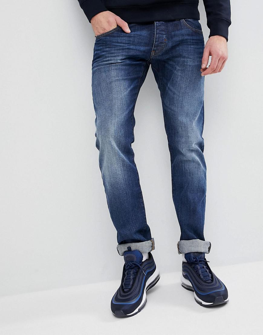 Emporio Armani Denim J20 Extra Slim Fit Mid Wash Distressed Jeans in Blue  for Men | Lyst