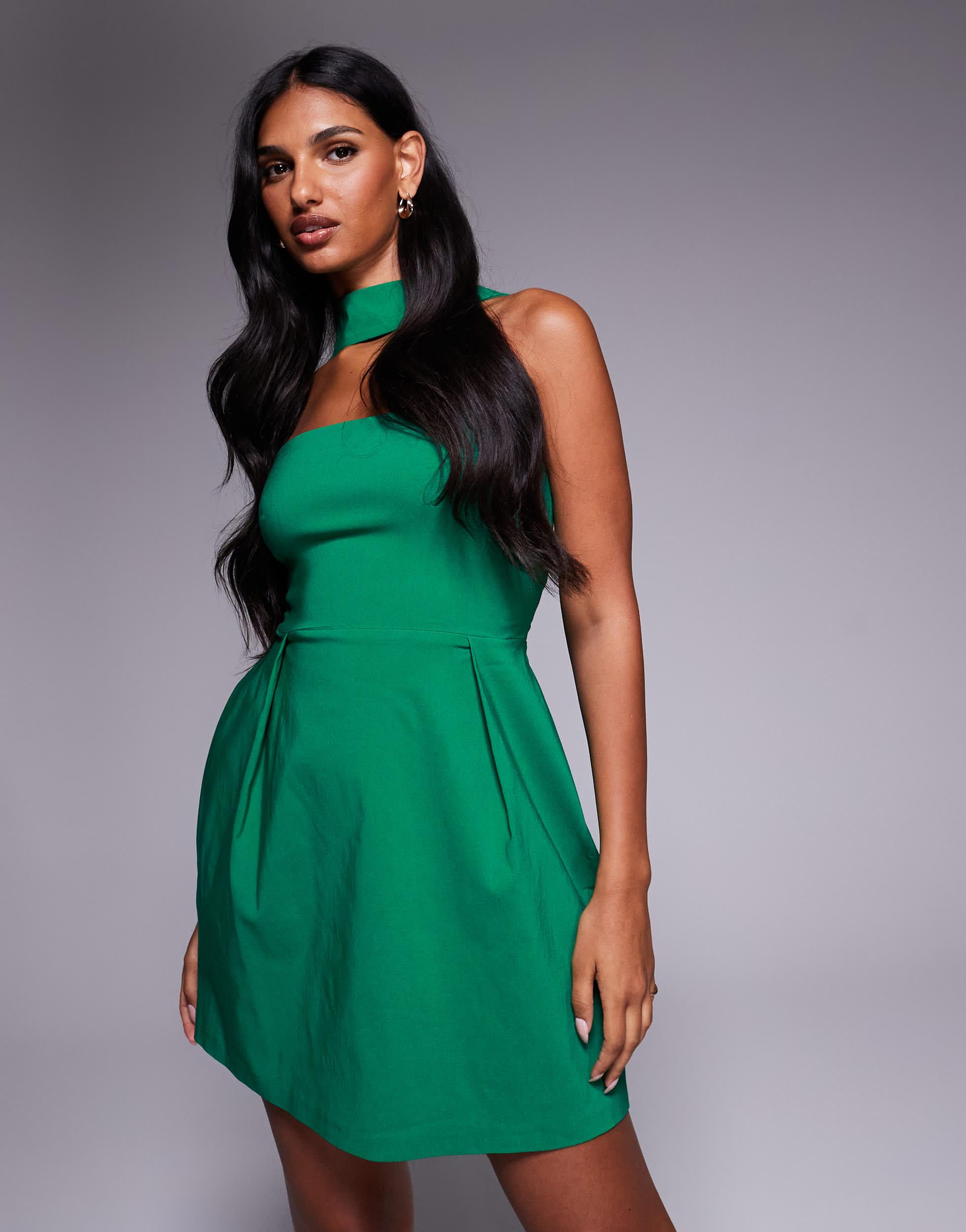 mint green bandage dress ANISA Off Shoulder Mid Sleeve Mini Bandage Dress L / White main image 0