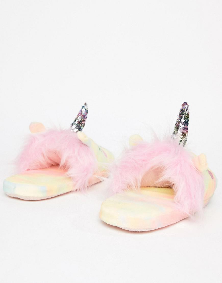 sparkly unicorn slippers