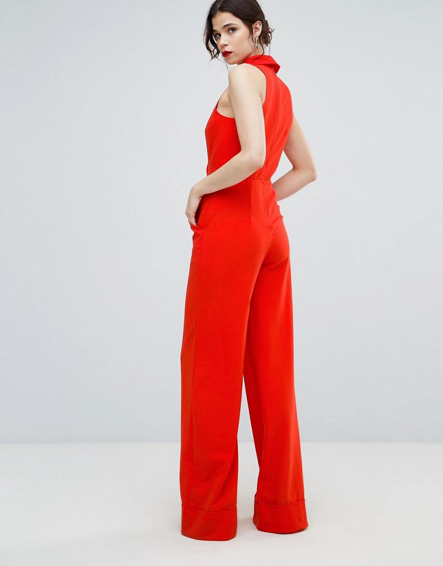Asos Orange Jumpsuit : ASOS DESIGN linen cami jumpsuit in orange | ASOS ...