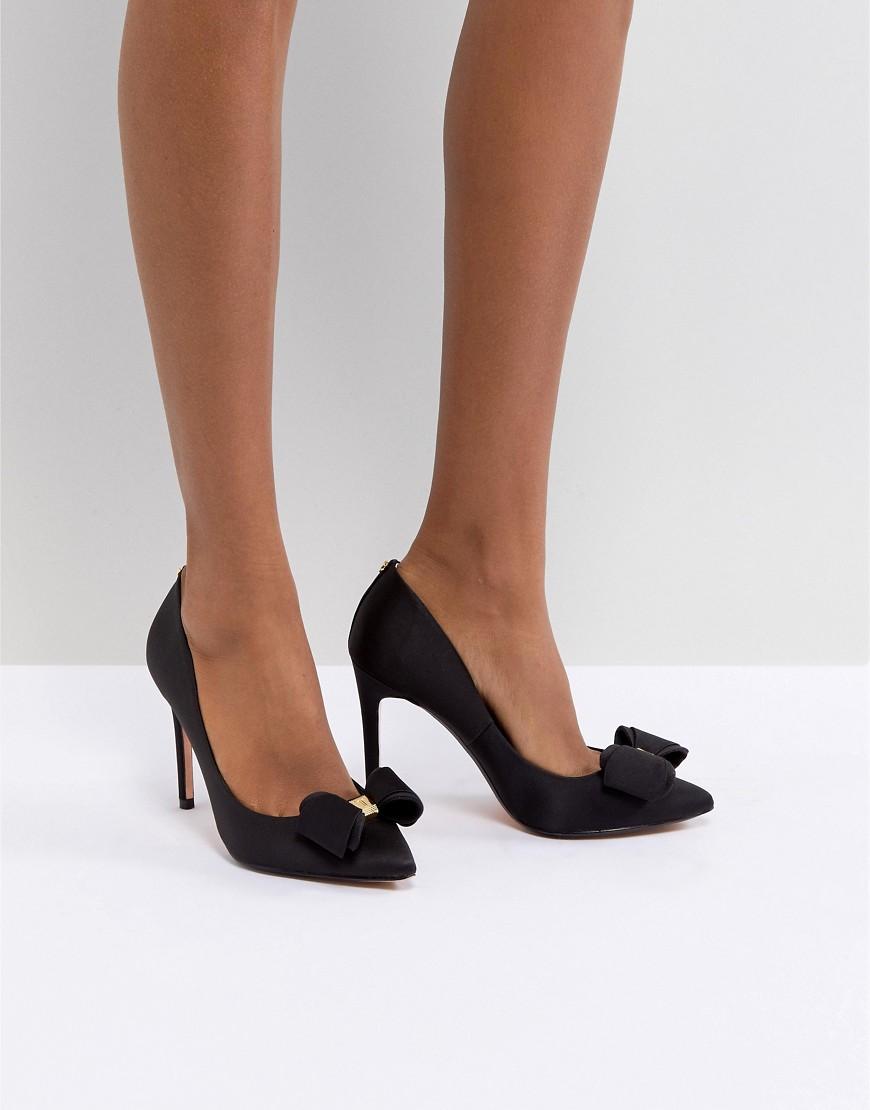 Ted Baker Azeline Heeled Bow Shoe in Black | Lyst