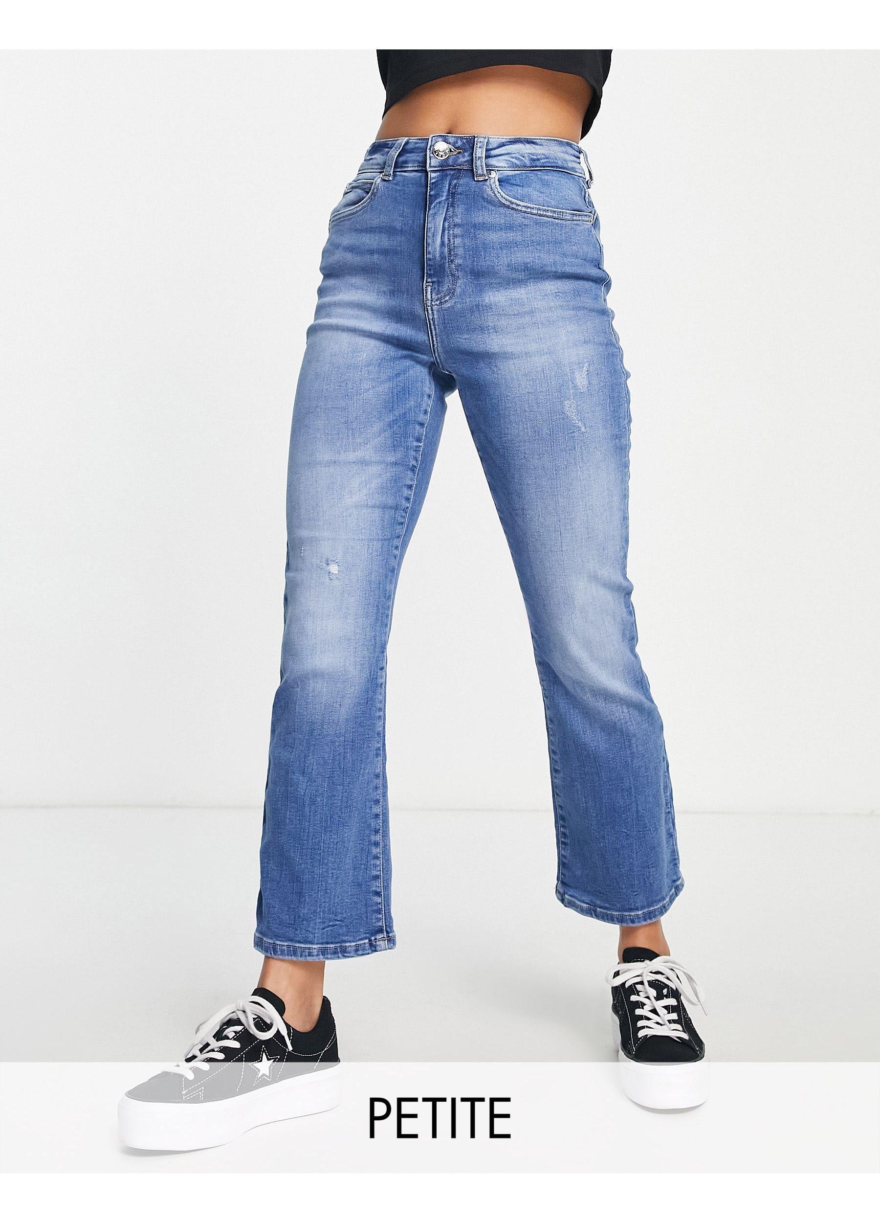 Only Petite Charlie - Kick Flare Jeans in het Blauw | Lyst NL