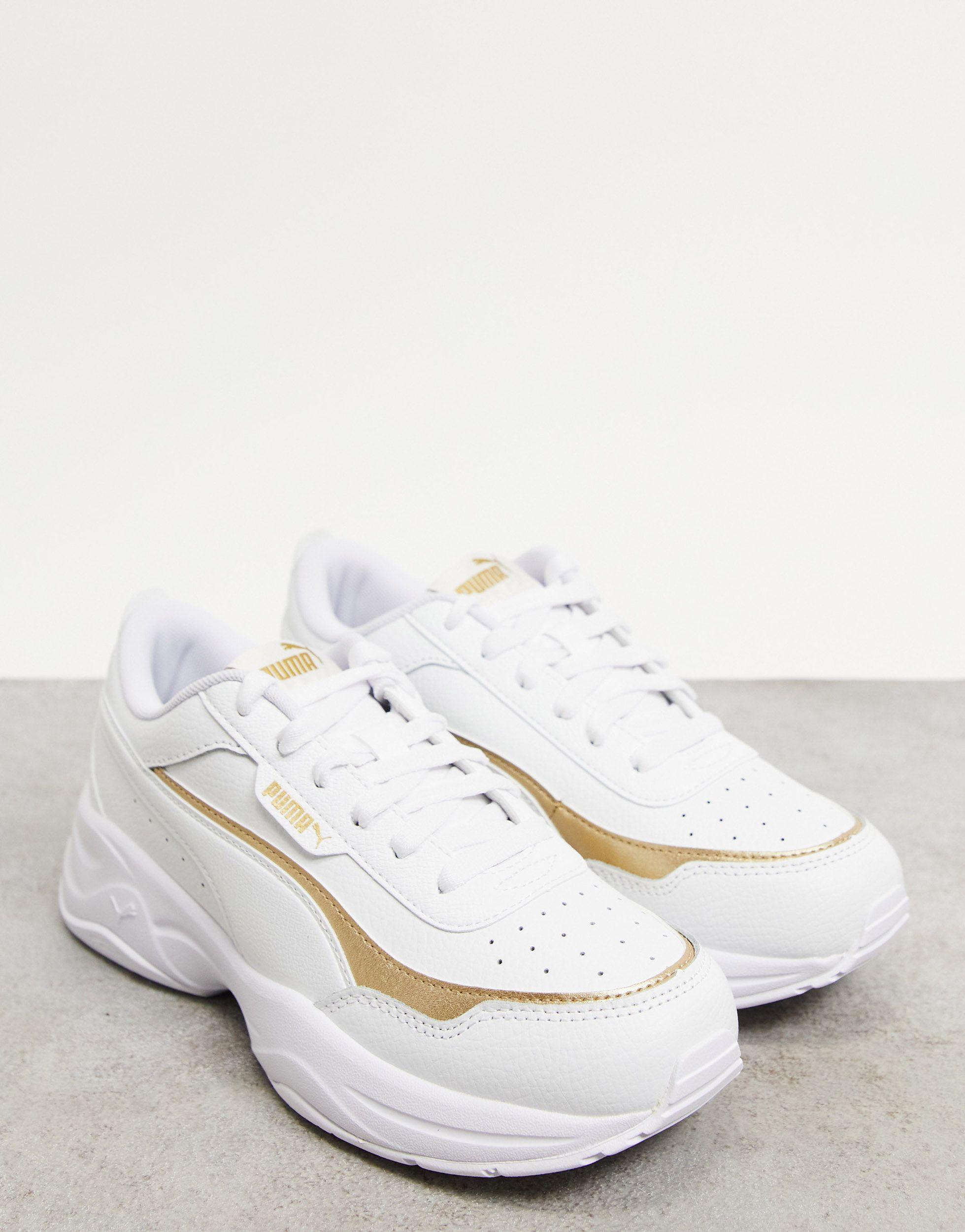 Cilia - chunky sneakers bianche e oro di PUMA in Bianco | Lyst