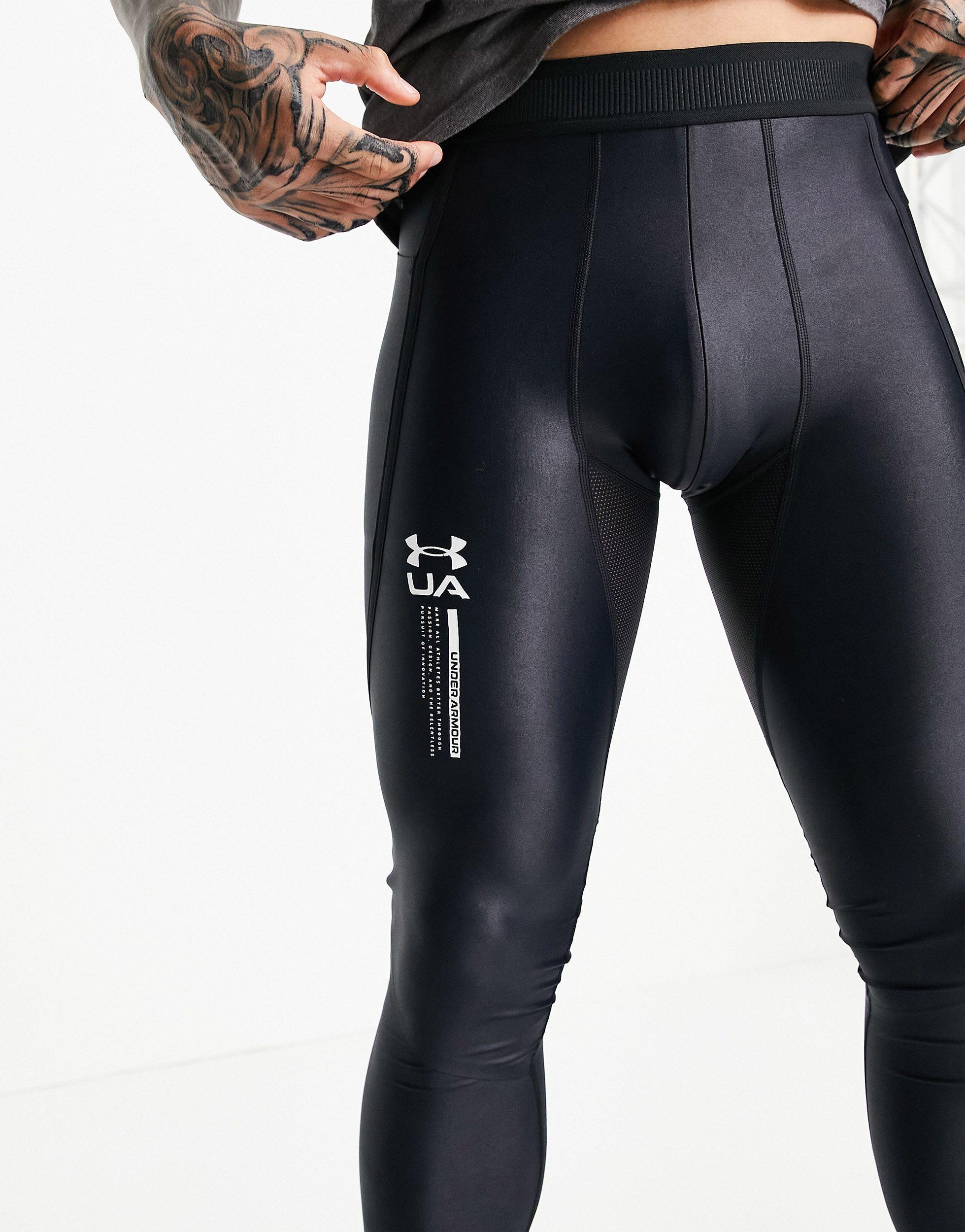 Under Armour Training Iso-chill Heat Gear - Performance Basislaag leggings  in het Zwart voor heren | Lyst NL