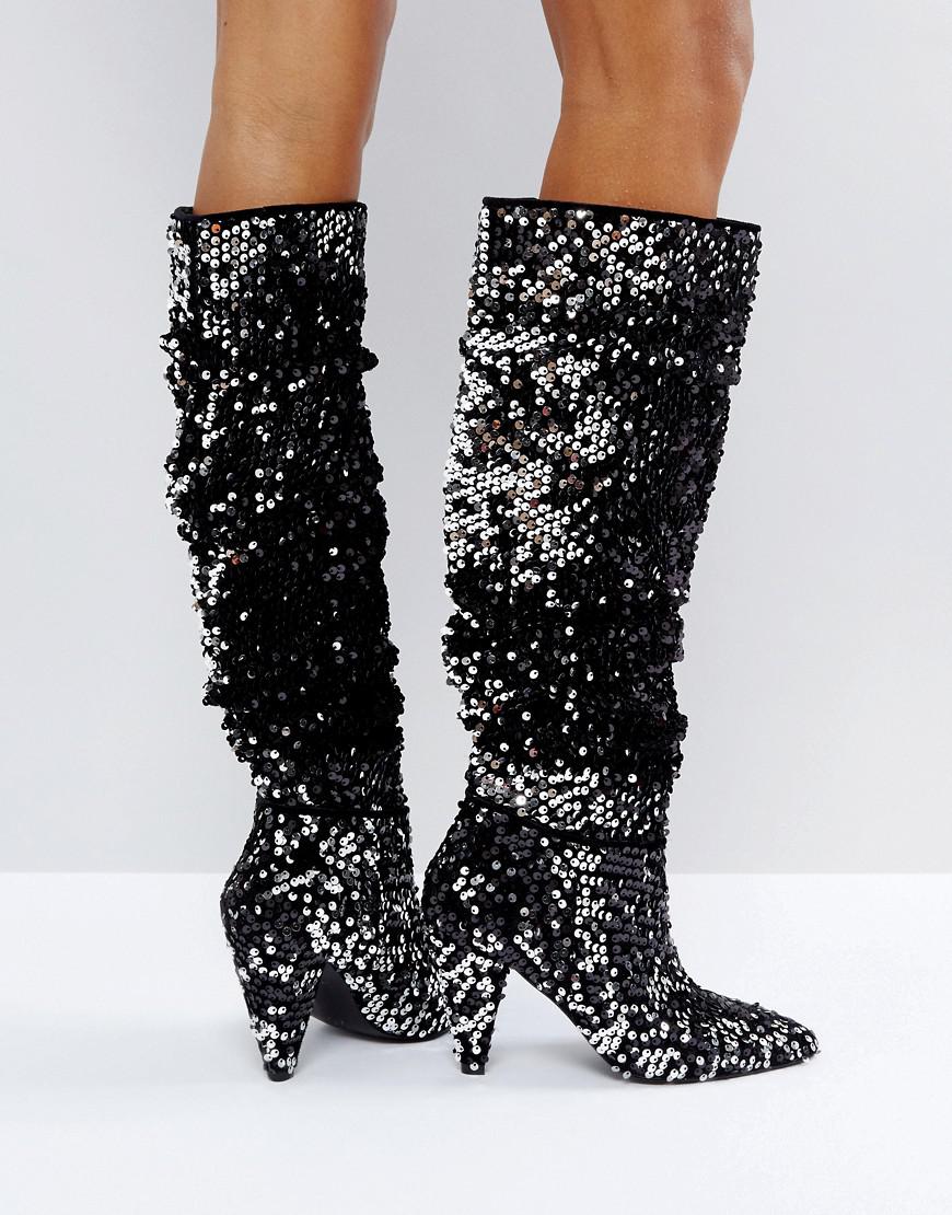 miss selfridge knee high boots