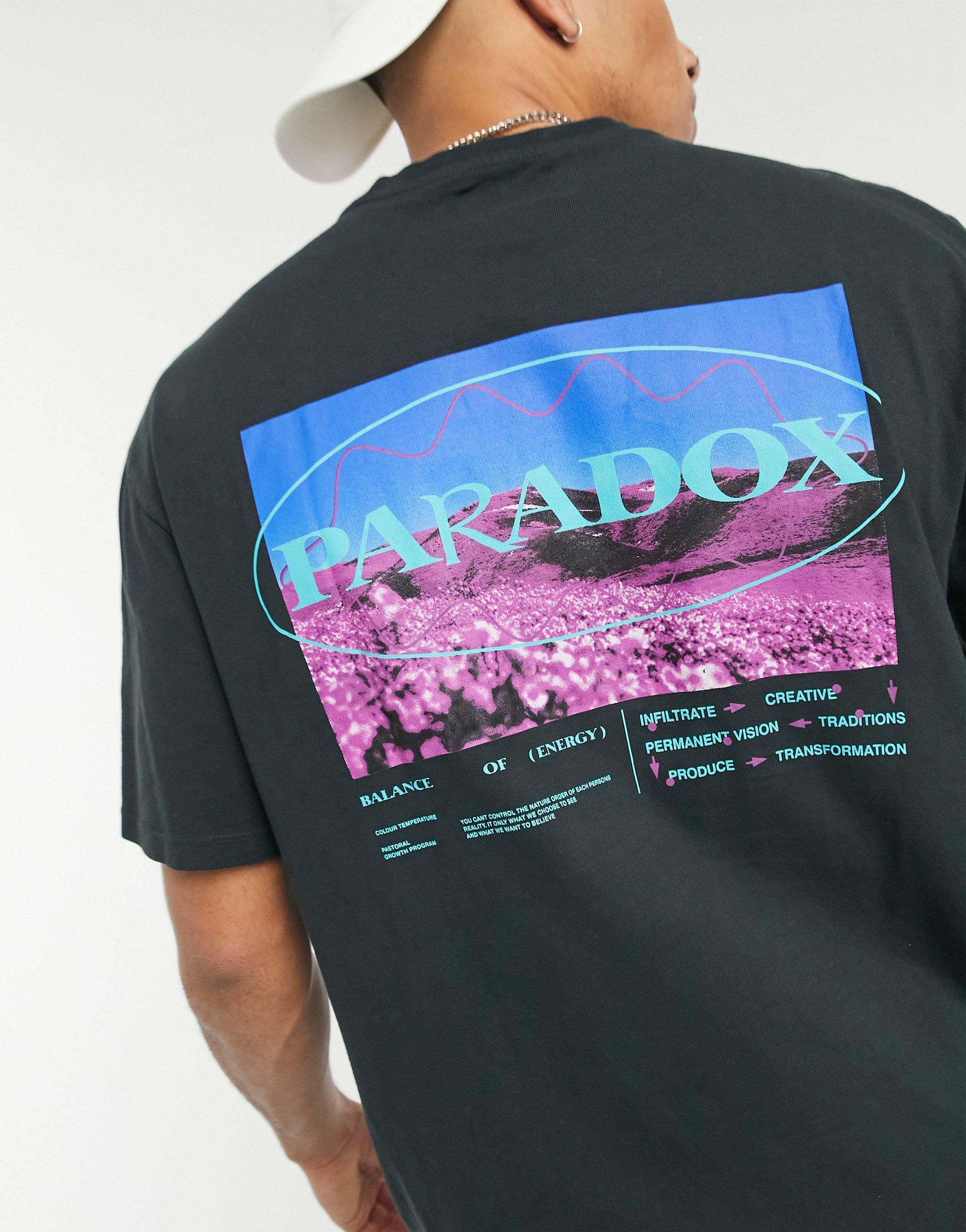 TOPMAN Paradox Front And Back Print T-shirt in Black for Men - Lyst