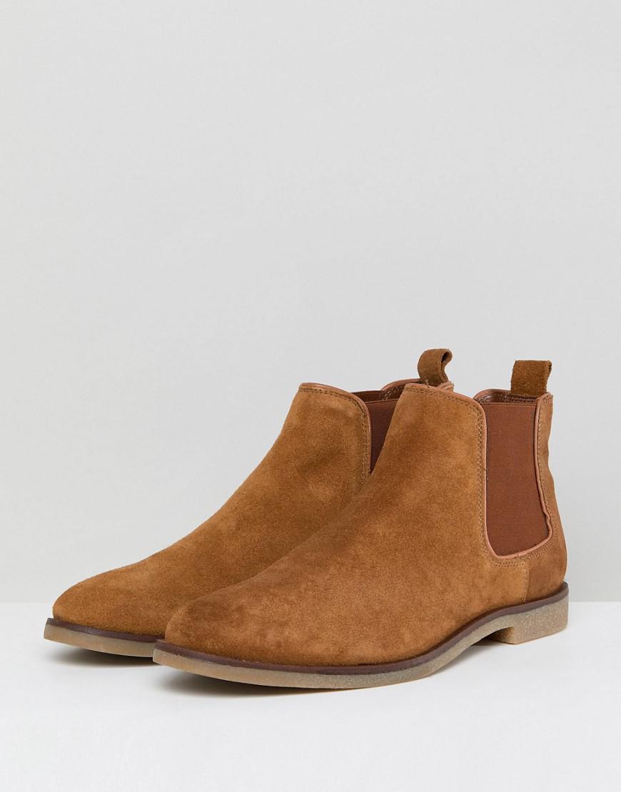dune tan chelsea boots