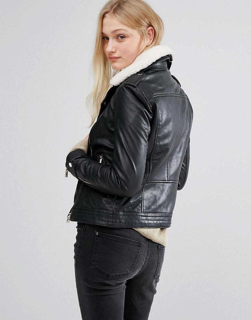 black borg biker jacket