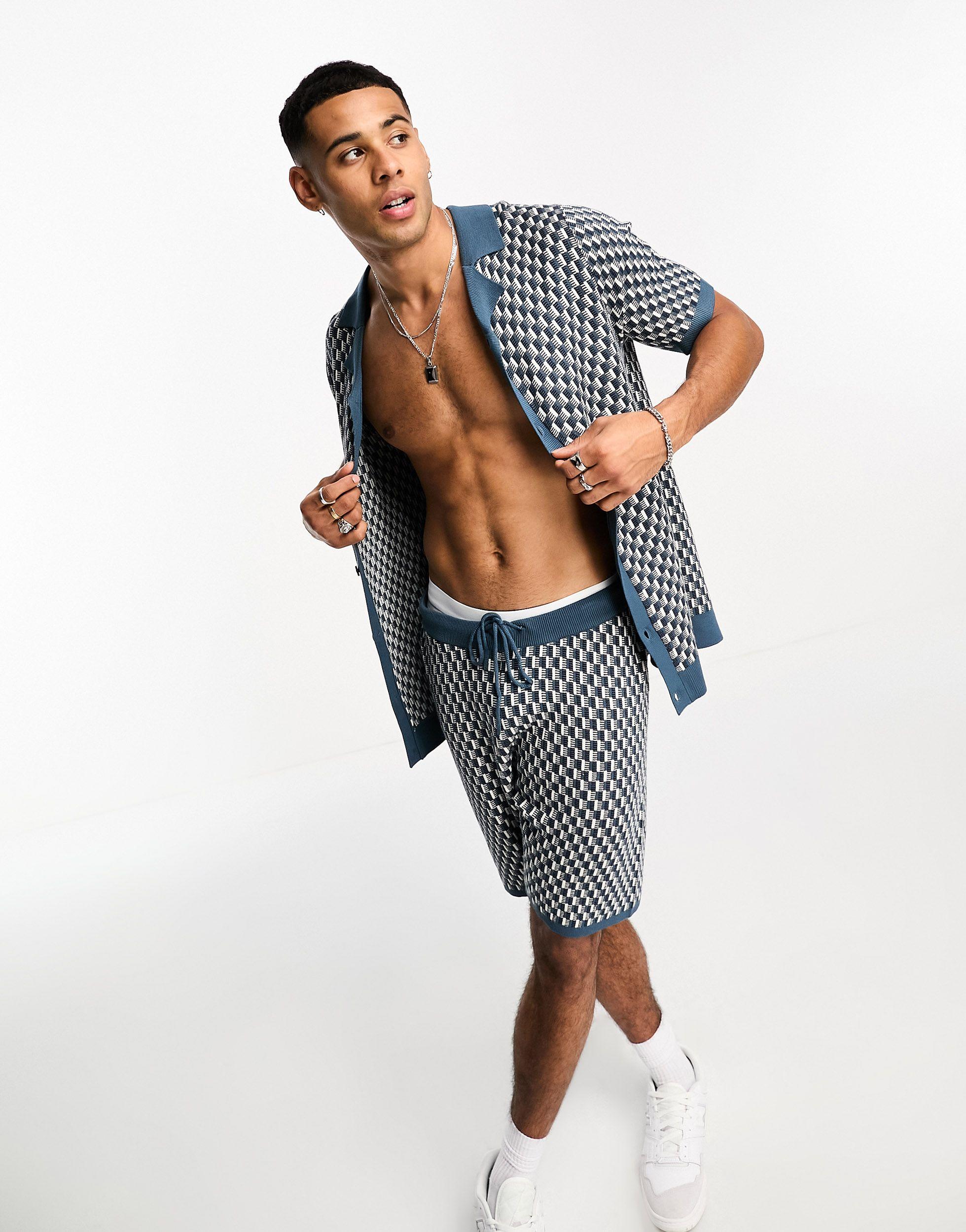 Checkered polo and shorts 2025