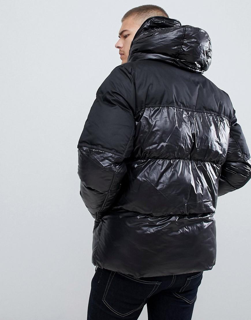 G-Star RAW Denim Whistler Hooded Quilted Jacket in Black for Men | Lyst