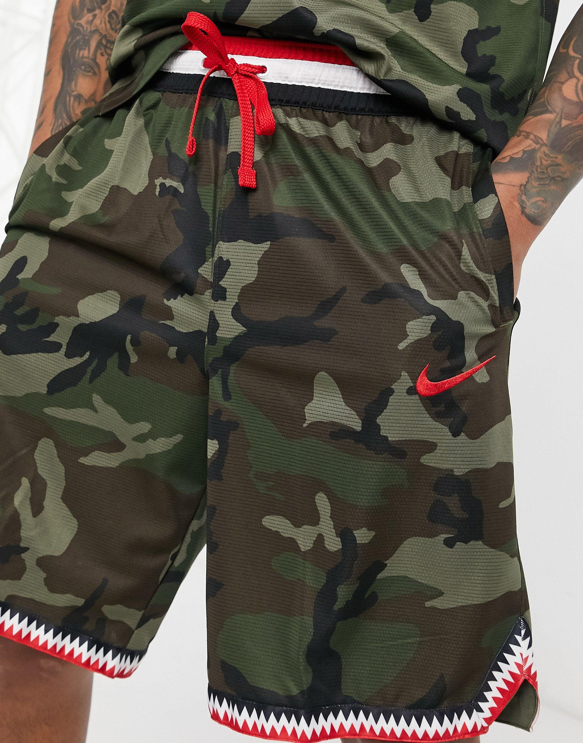 Nike Basketball Dna Camo Shorts in Green for Men | Lyst