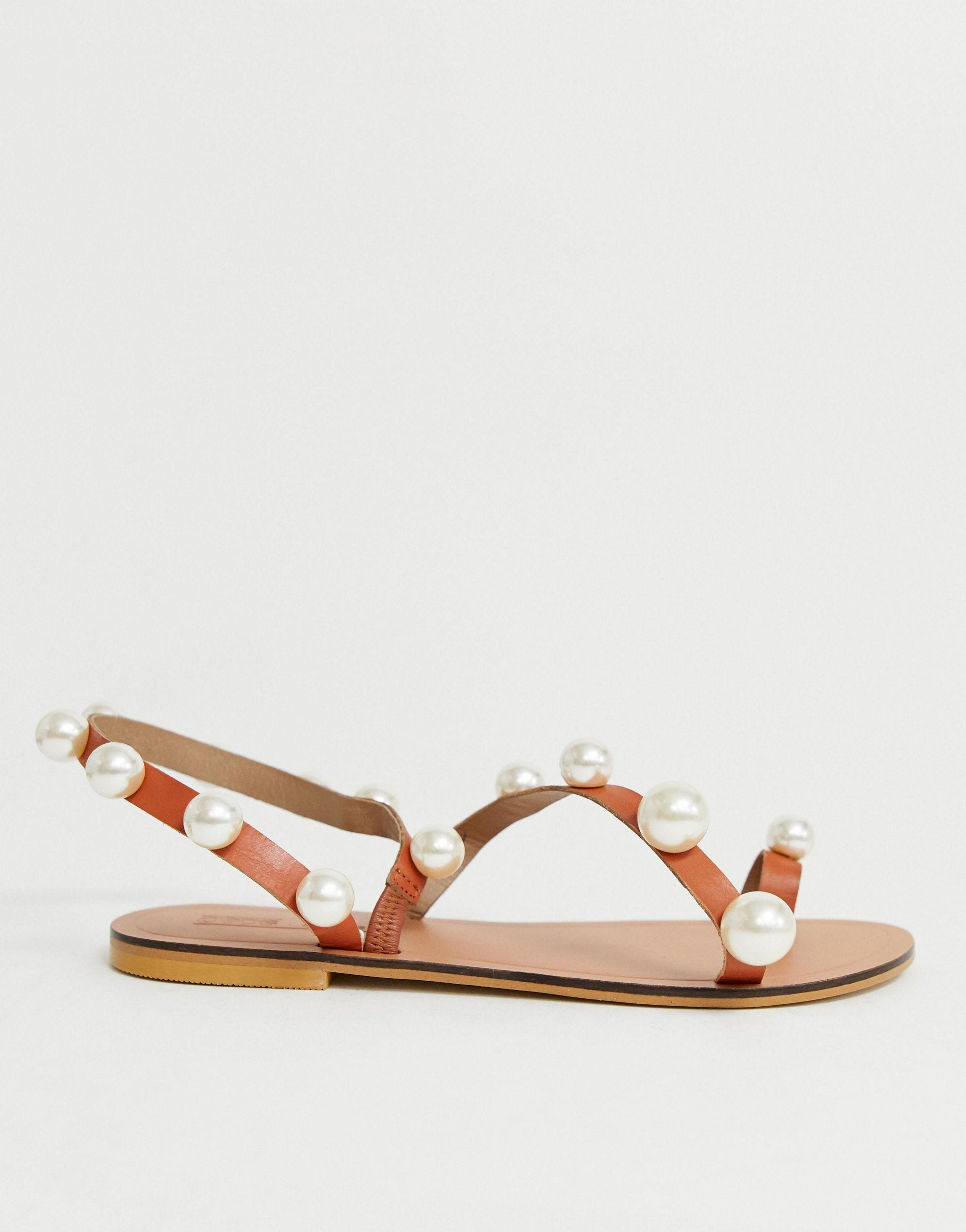 asos pearl sandals