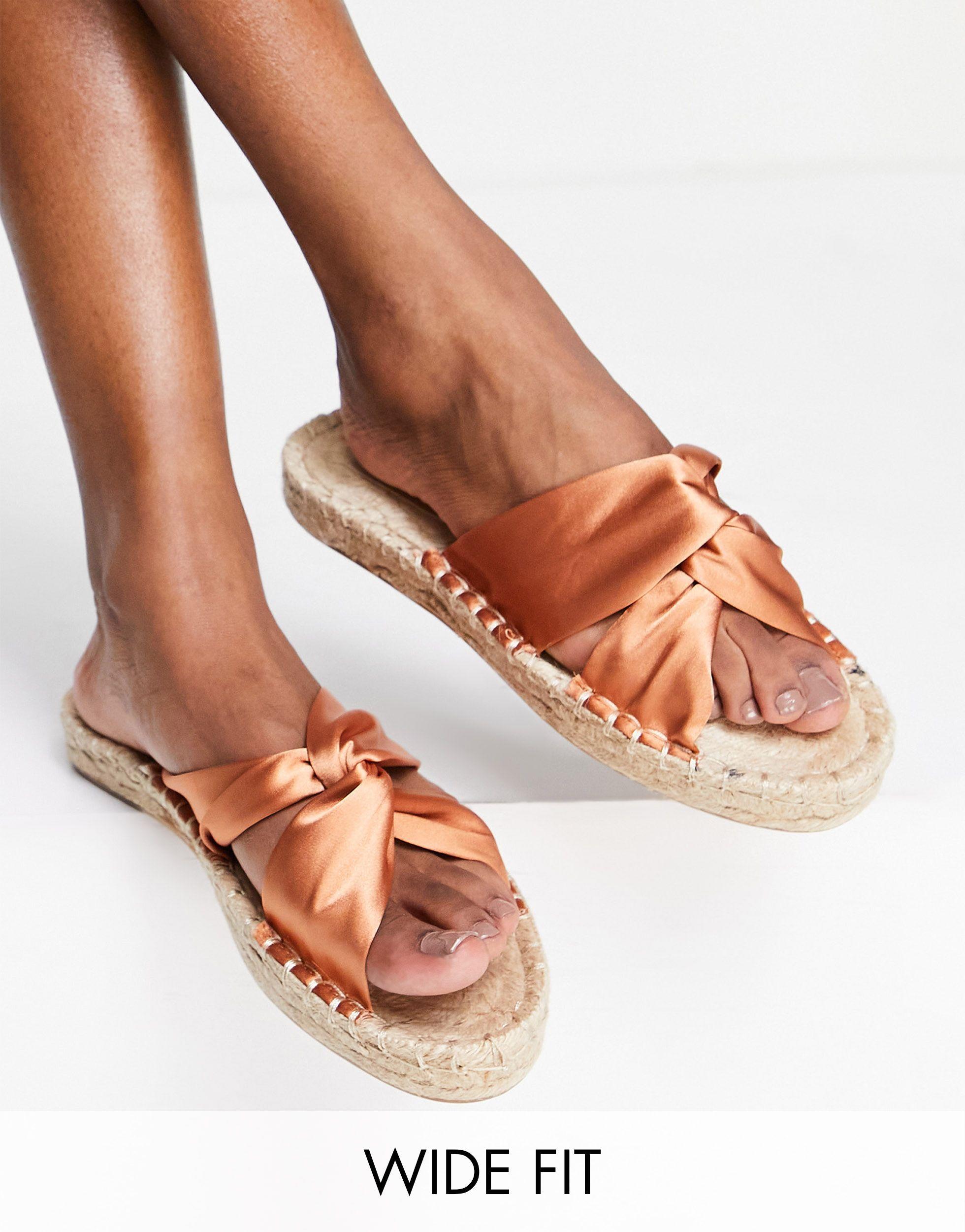 ASOS Wide Fit Jolly Knotted Mule Espadrille | Lyst