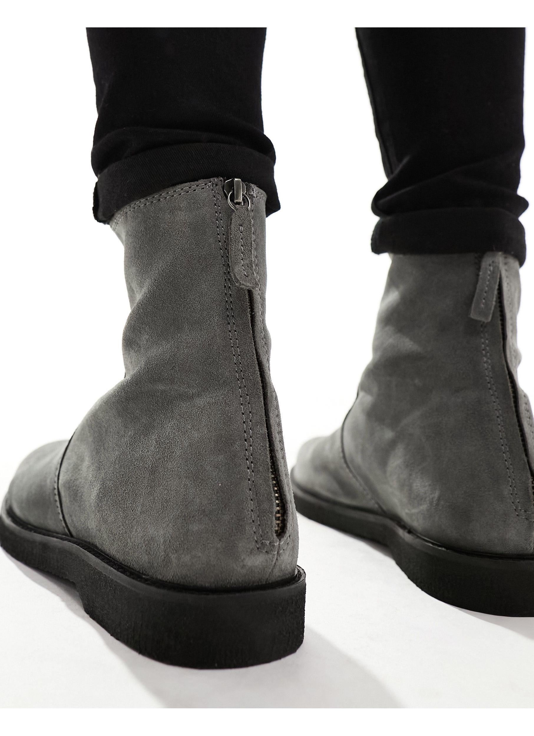 Bottines chelsea en daim avec semelle en crêpe ASOS pour homme en