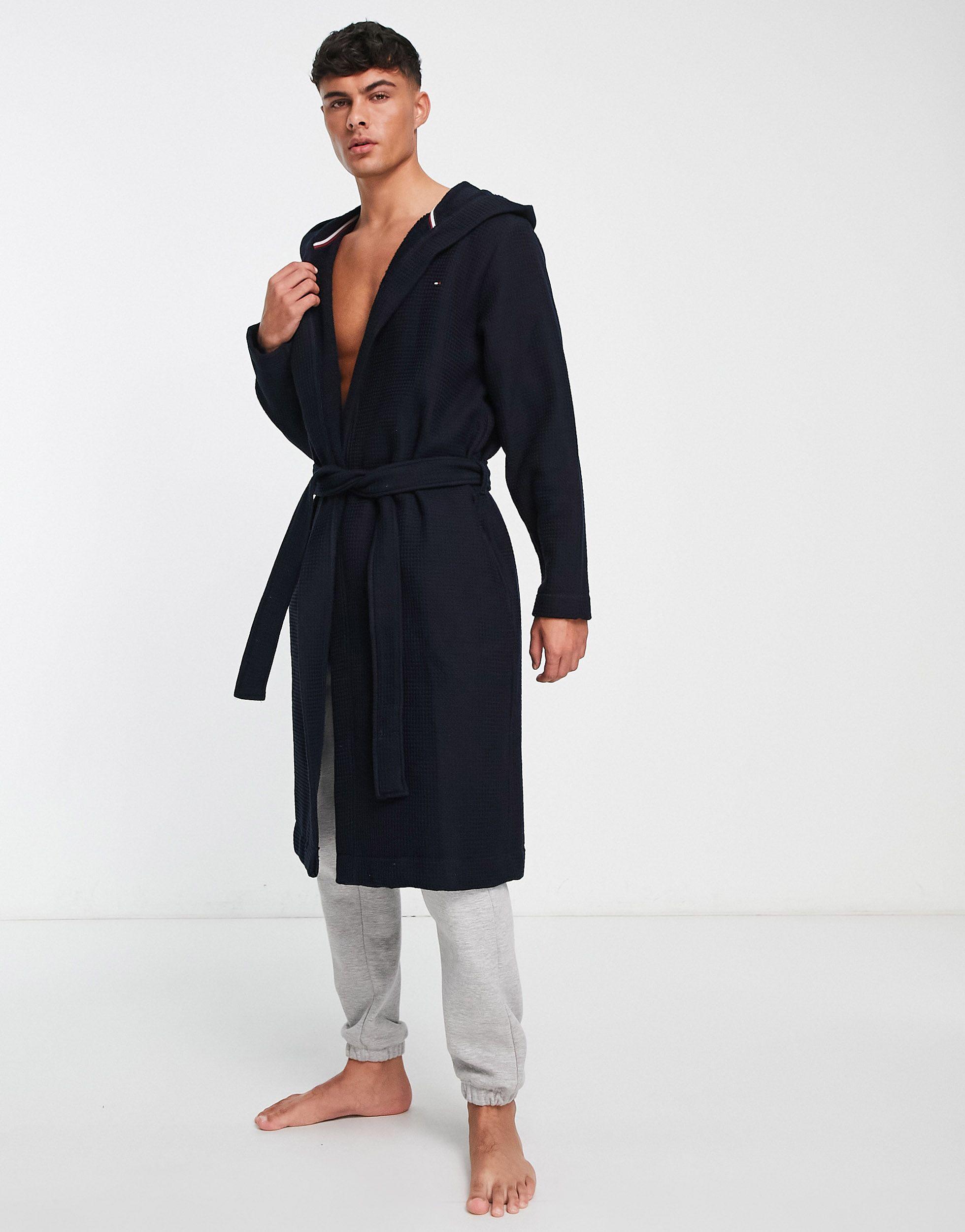 Tommy Hilfiger Waffle Dressing Gown in Blue Men Lyst
