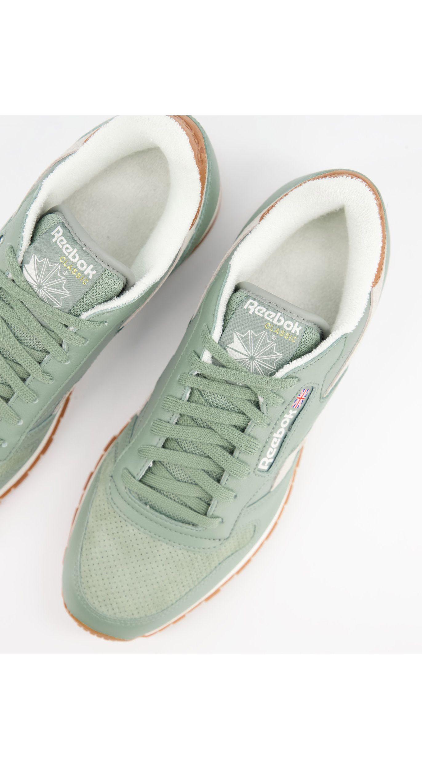 Reebok Leer Classics - Leren Sneakers in het Groen voor heren - Lyst