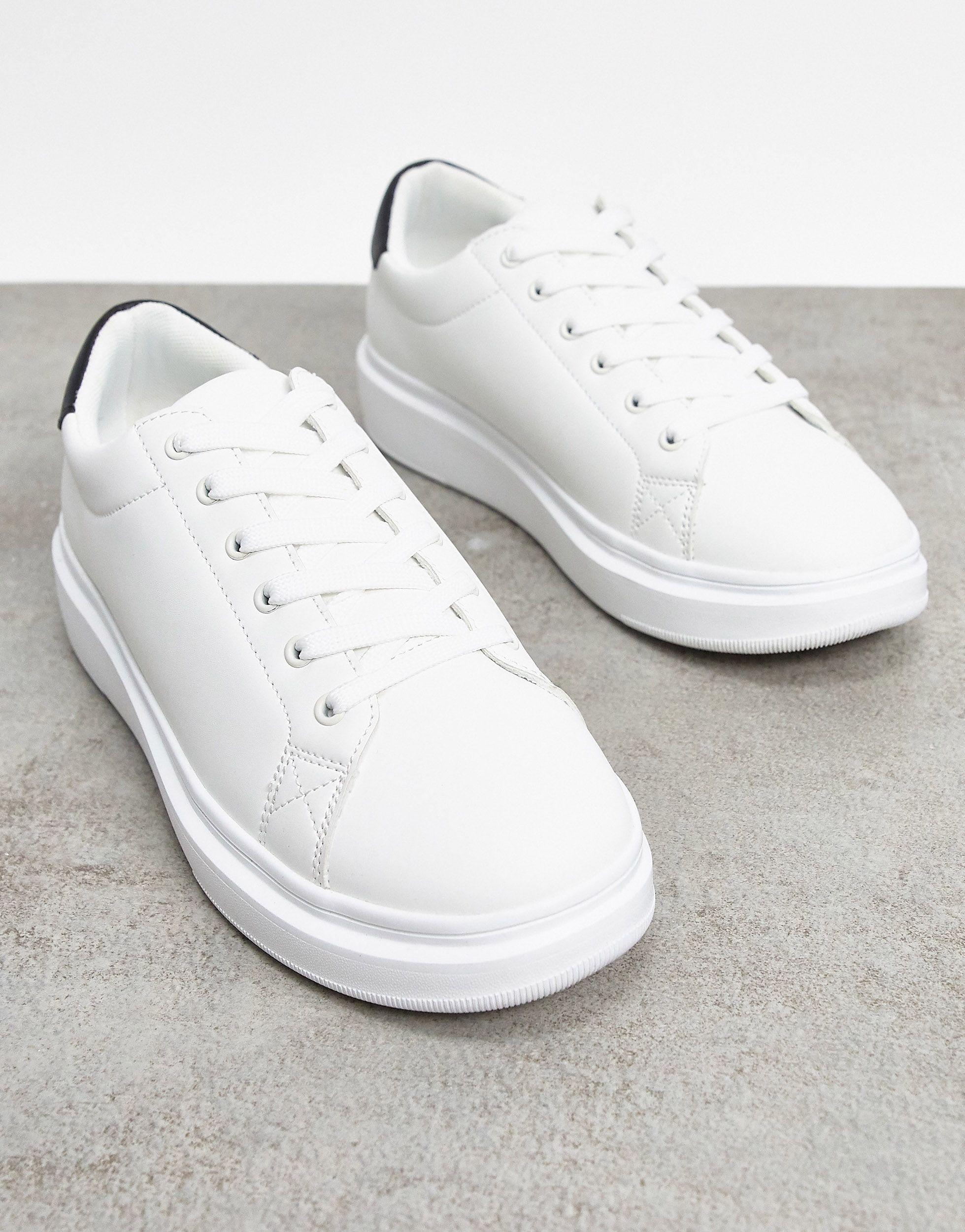 chunky sole white sneakers