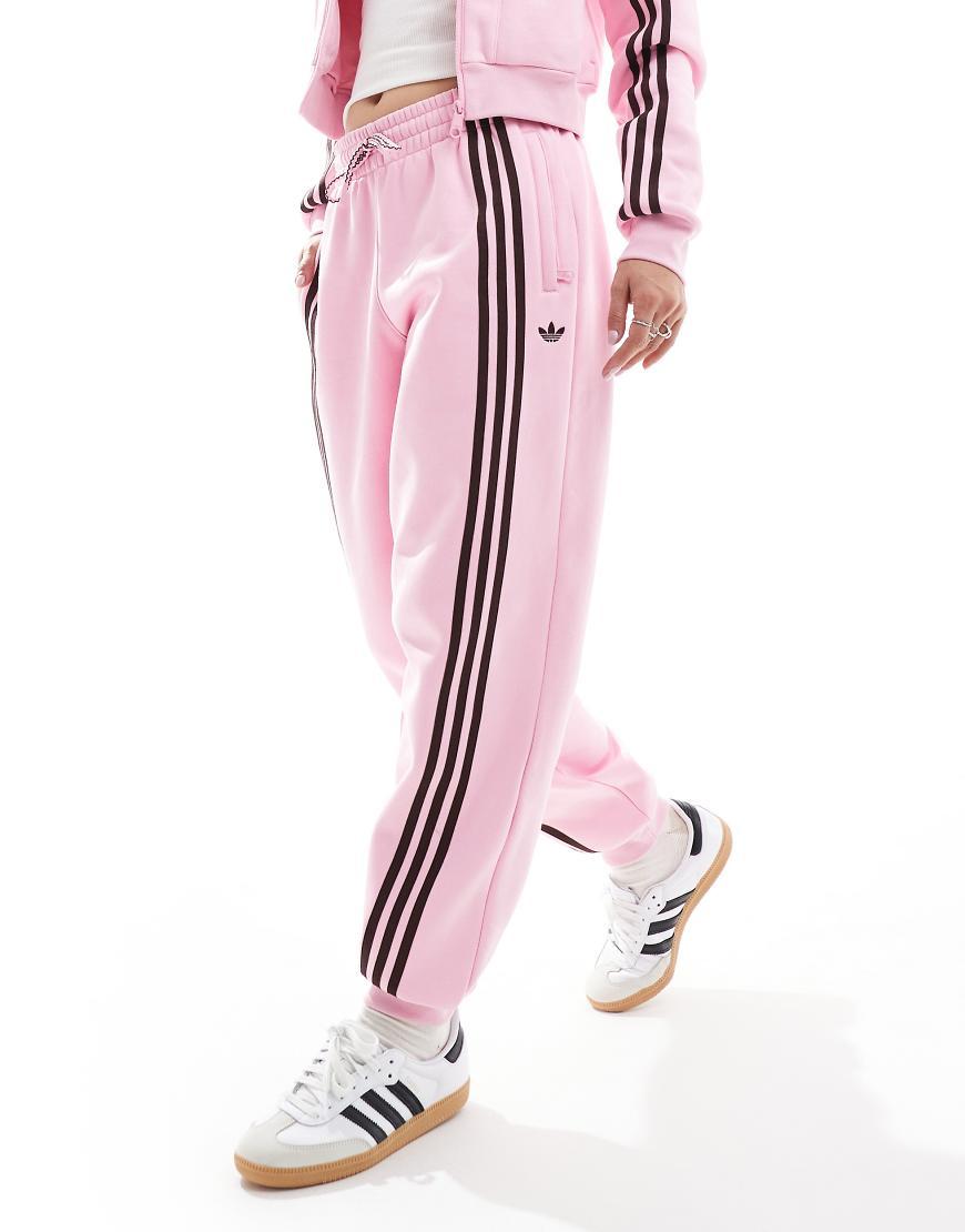 adidas Originals Velour Trackpants in Pink Lyst UK