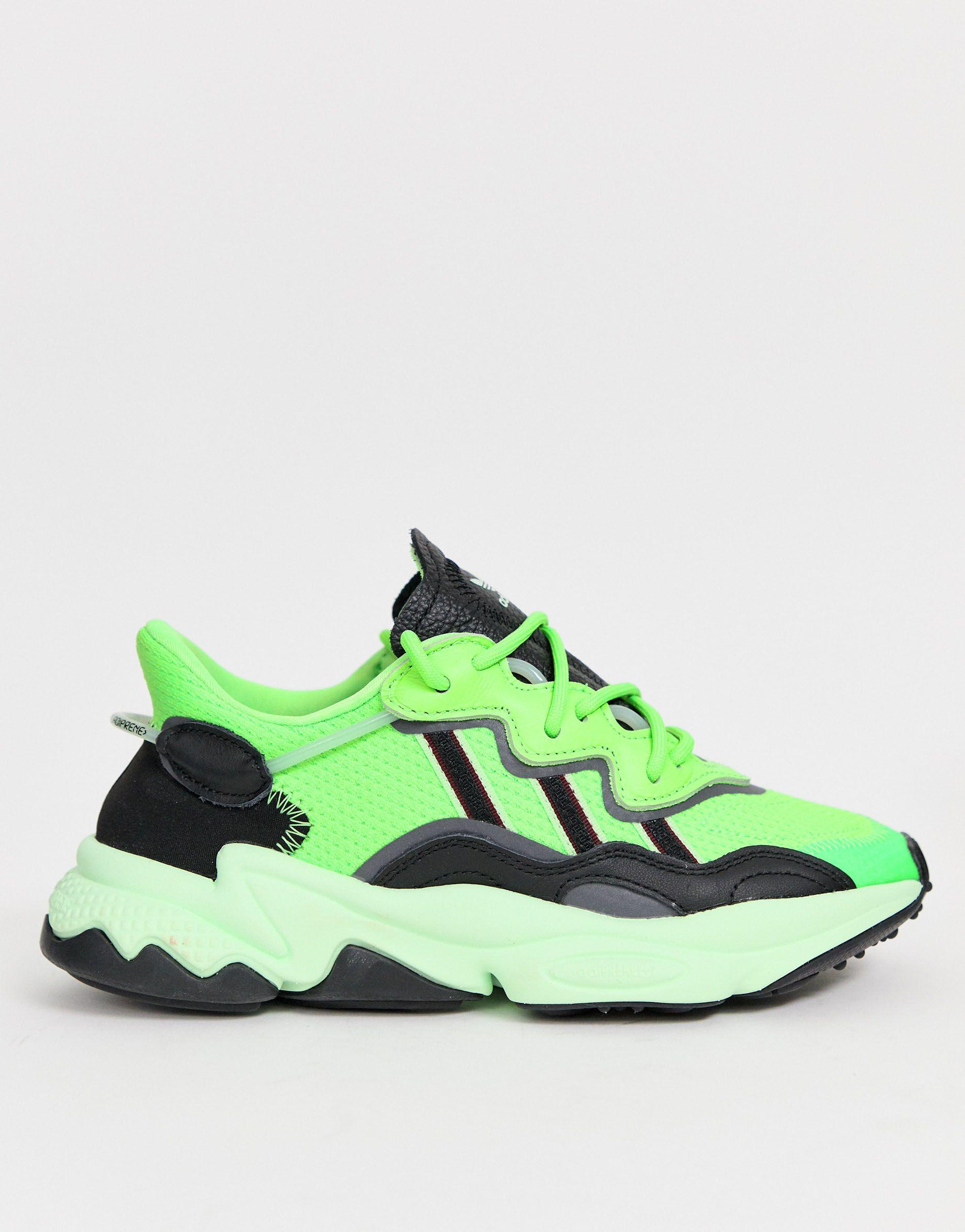 adidas Originals Rubber Ozweego Trainers in White (Green) - Lyst