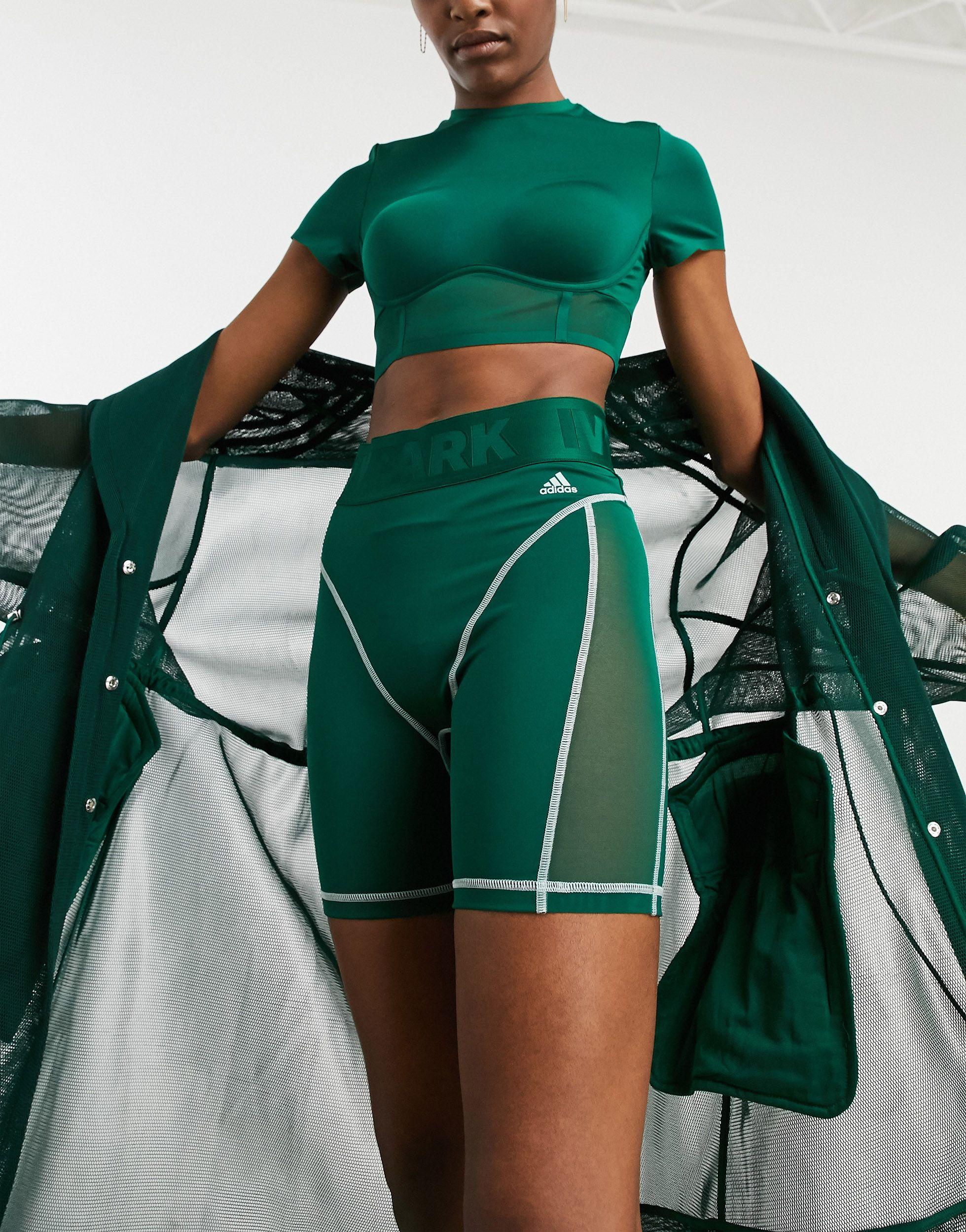 Ivy Park Adidas X legging Shorts in Green | Lyst