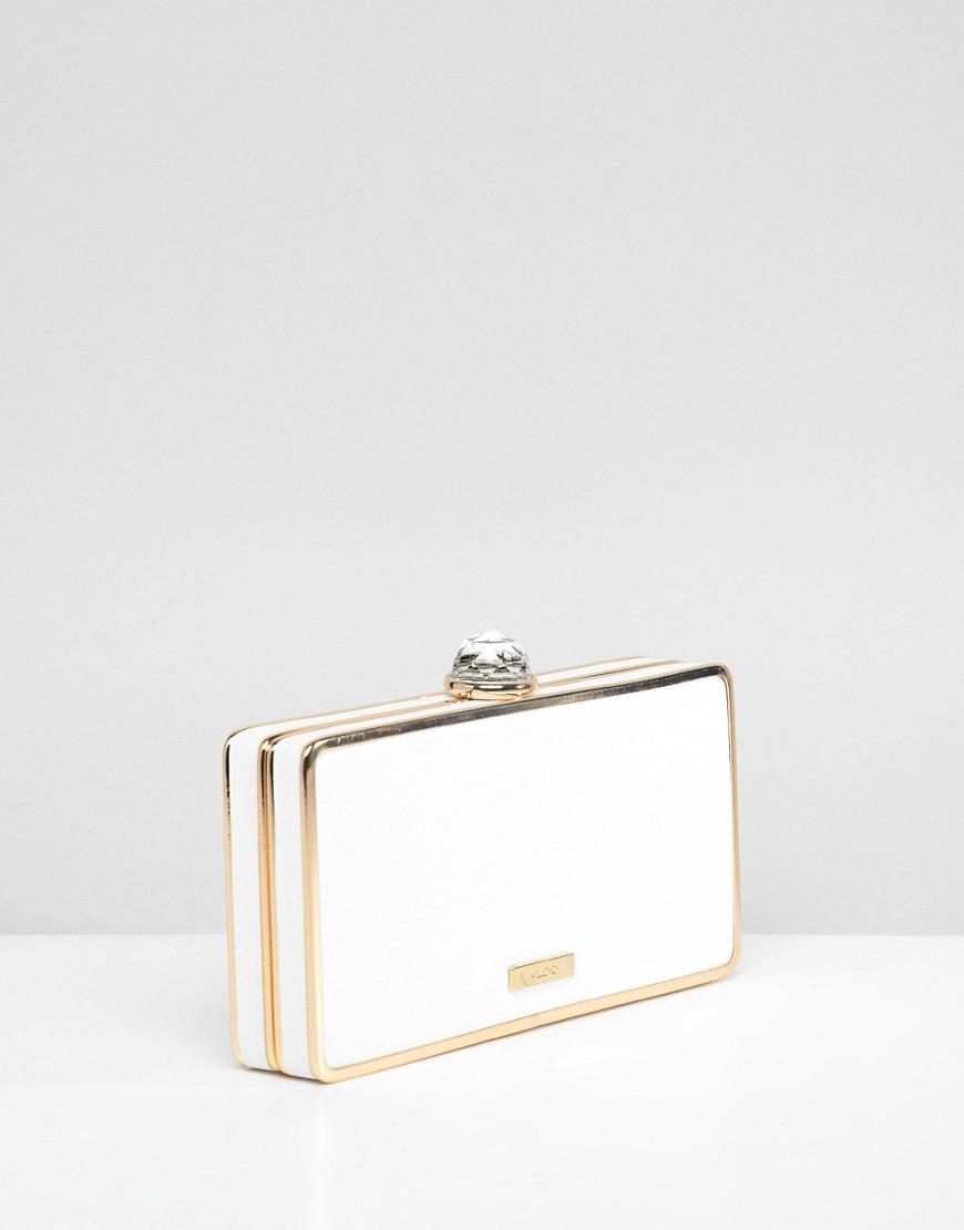 ALDO Leather Bridal Miss 2 Mrs Clutch Occasion Bag in White | Lyst