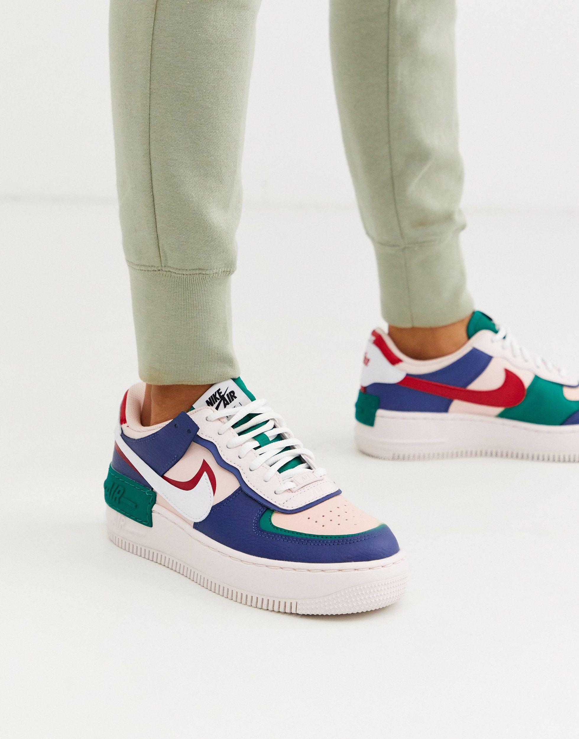 Zapatillas en azul marino y rosa Air Force 1 Shadow Nike de Cuero de color  Azul | Lyst
