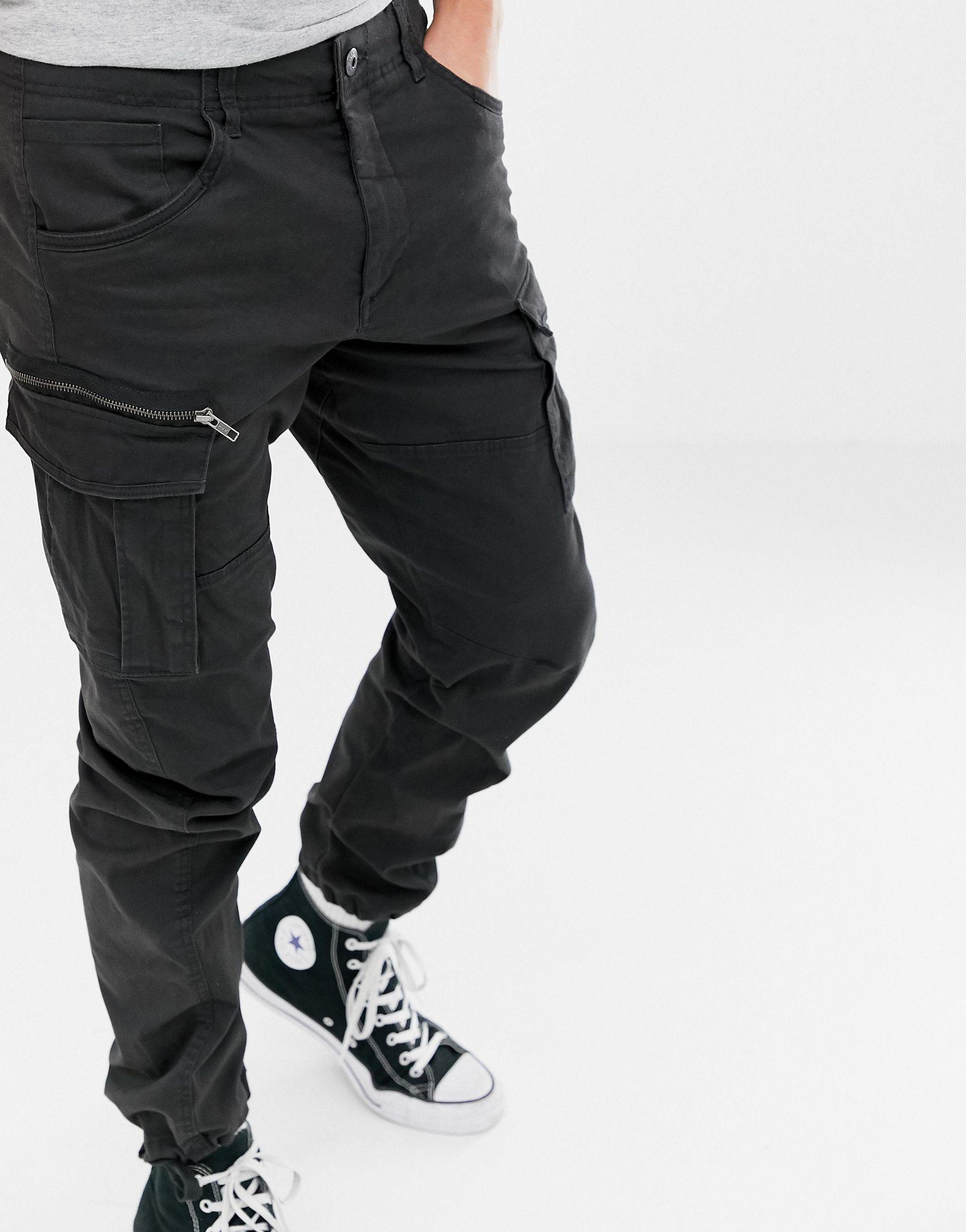 jack & jones intelligence slim fit cargo trousers