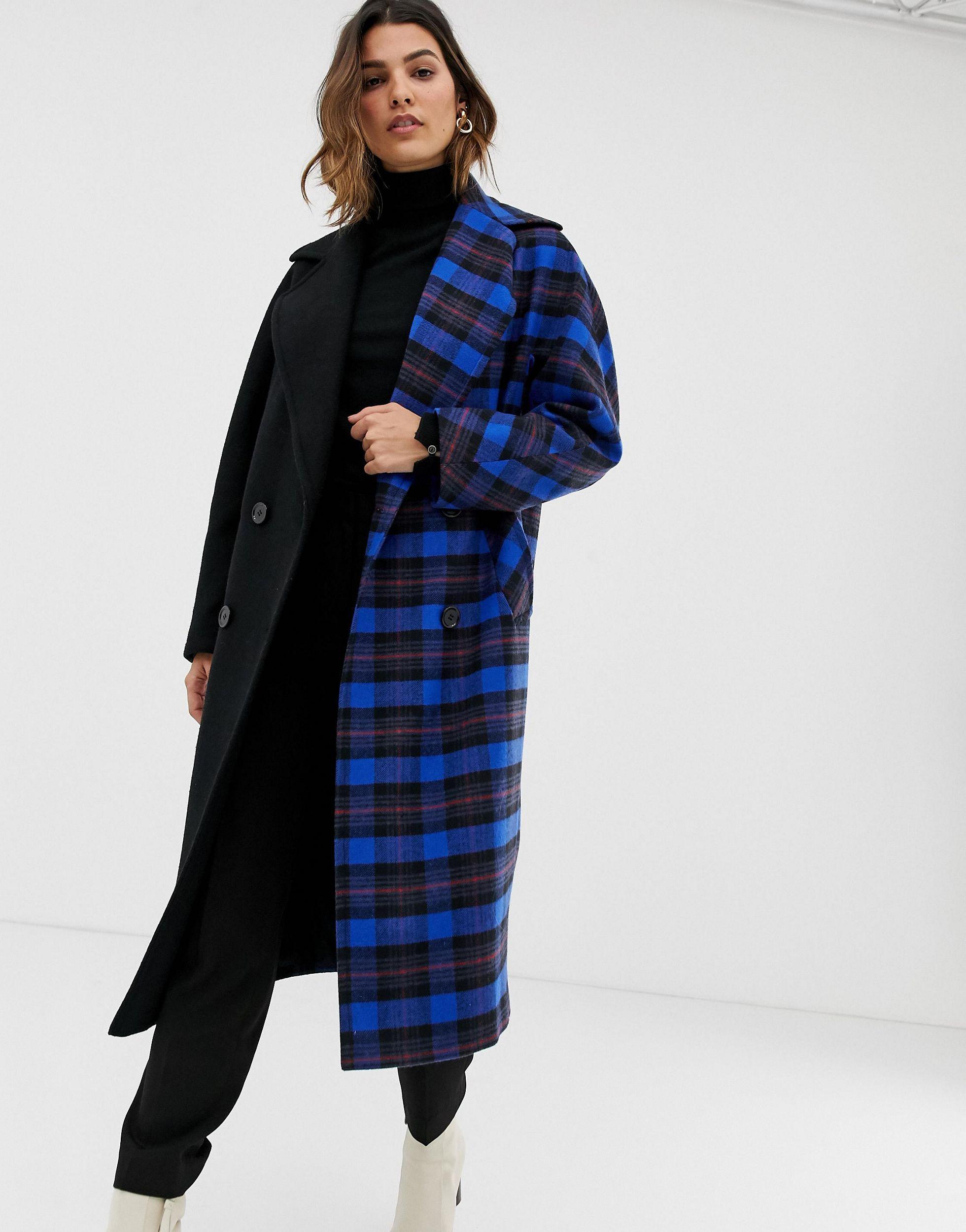 checkered duster coat