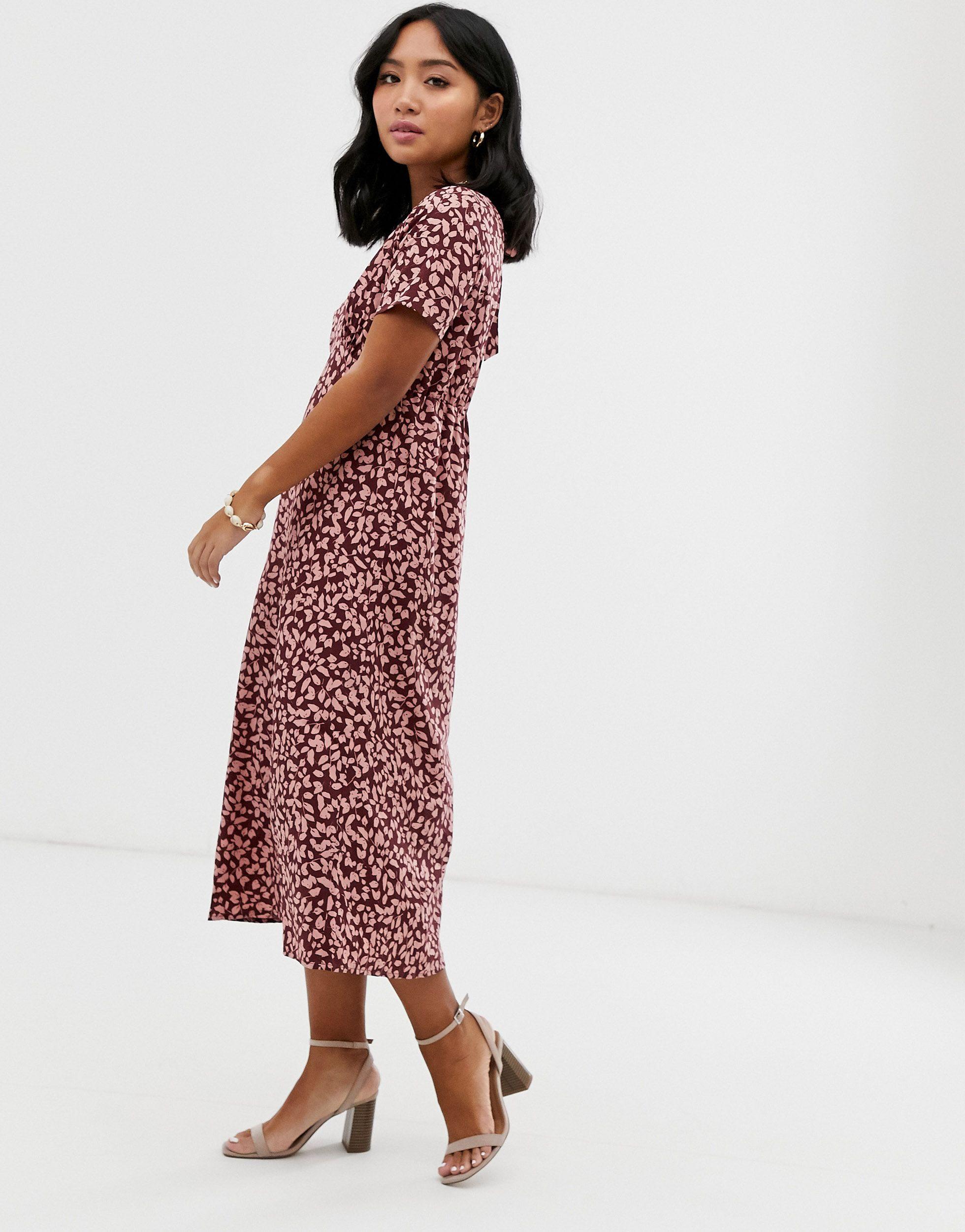 floral sweetheart midi dress