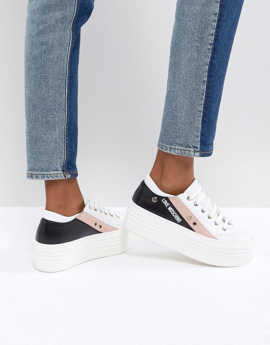 moschino white trainers