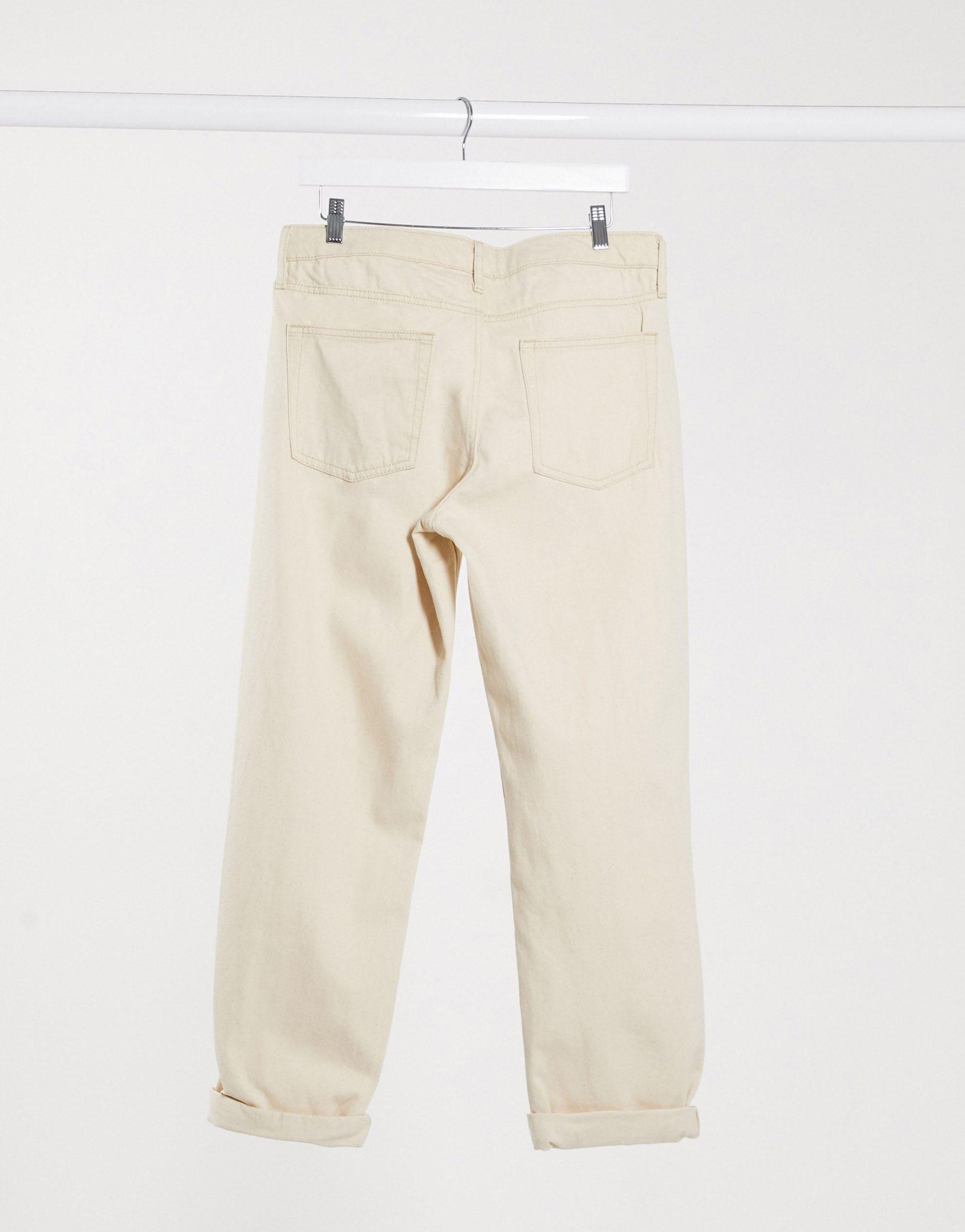 TOPMAN Original Cotton Relaxed Fit Jeans in Natural for Men Lyst