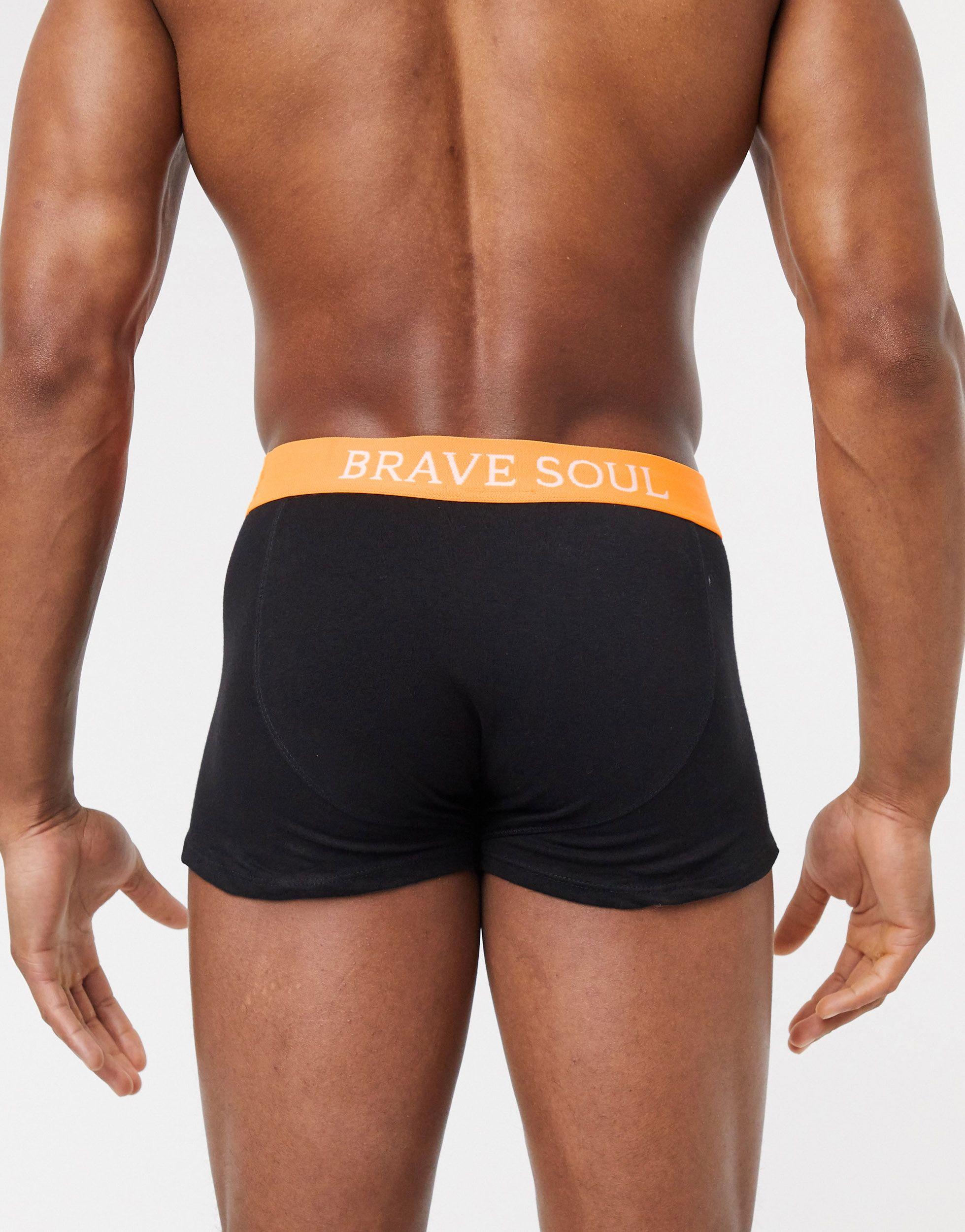Brave Soul Cotton 3 Pack Boxers-black for Men - Lyst