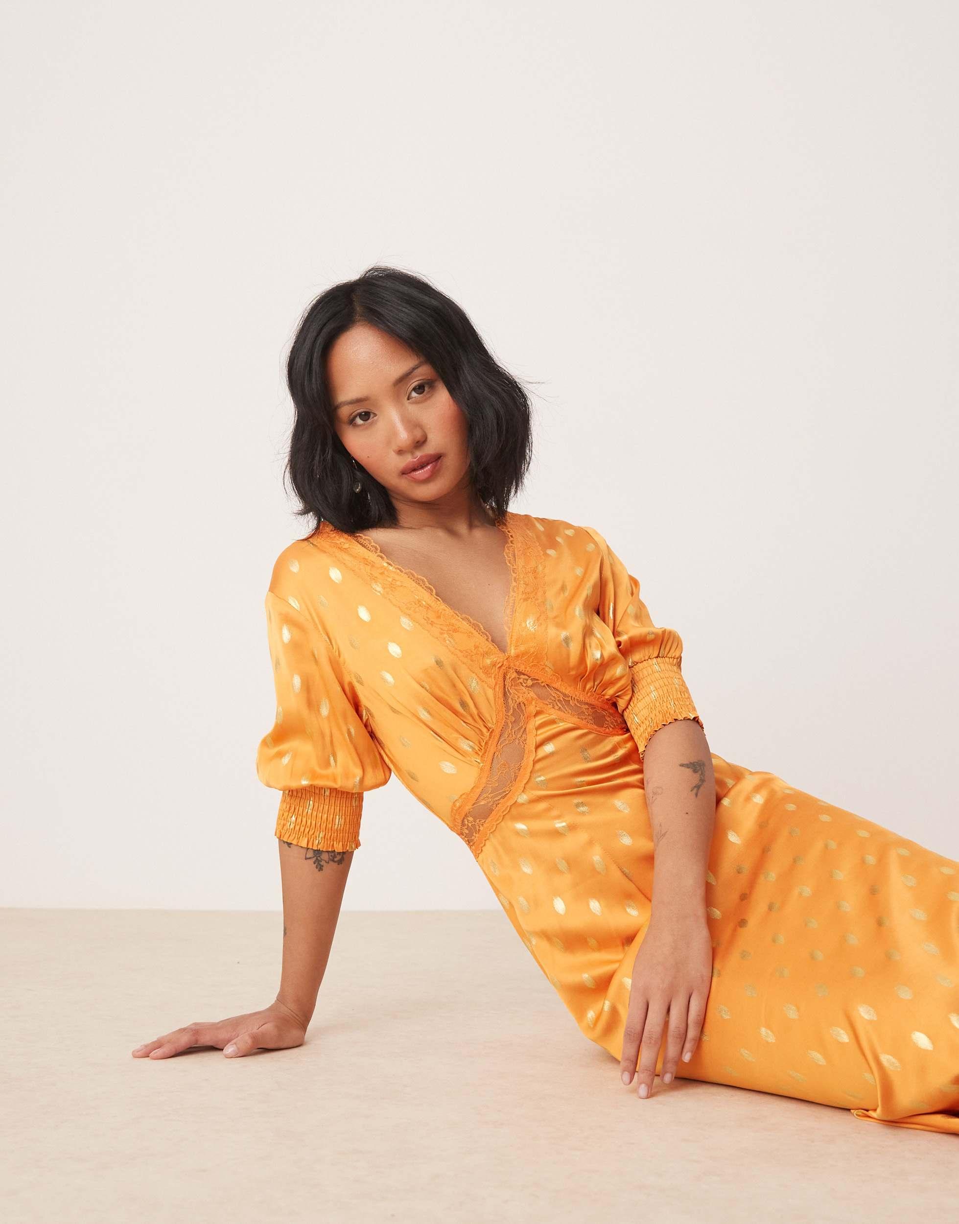 gold fleck dress Never Fully Dressed - May maxi dress - Women - Viscose - 2 US