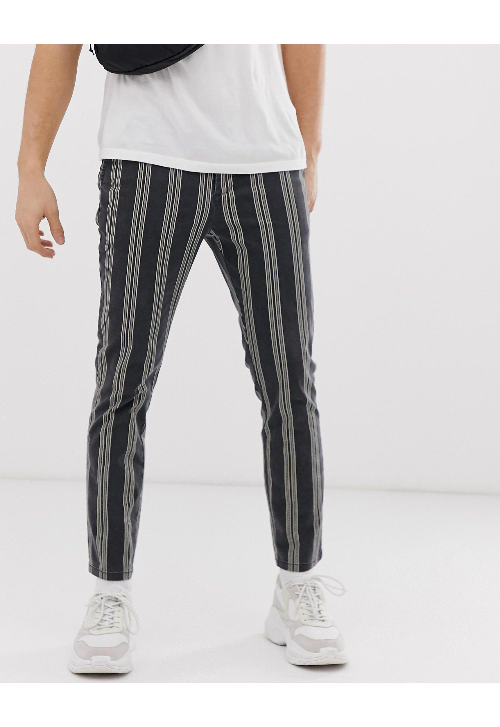 black skinny ankle grazer trousers