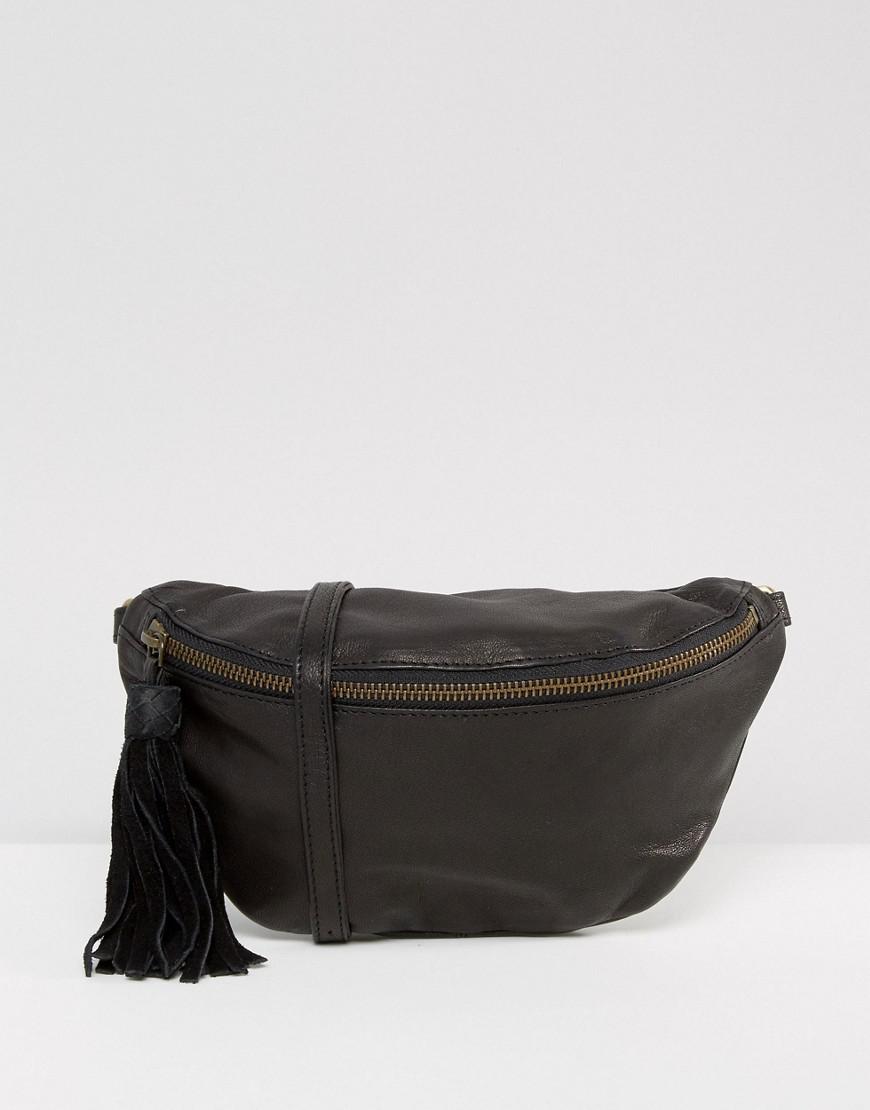 bum bag leather black