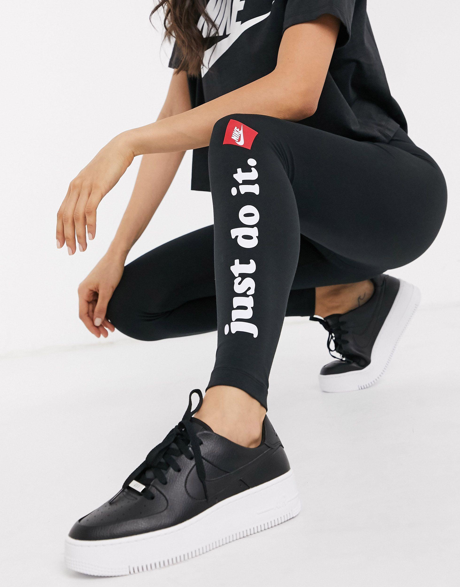 Nike Cotton Just Do It Club Leggings in 