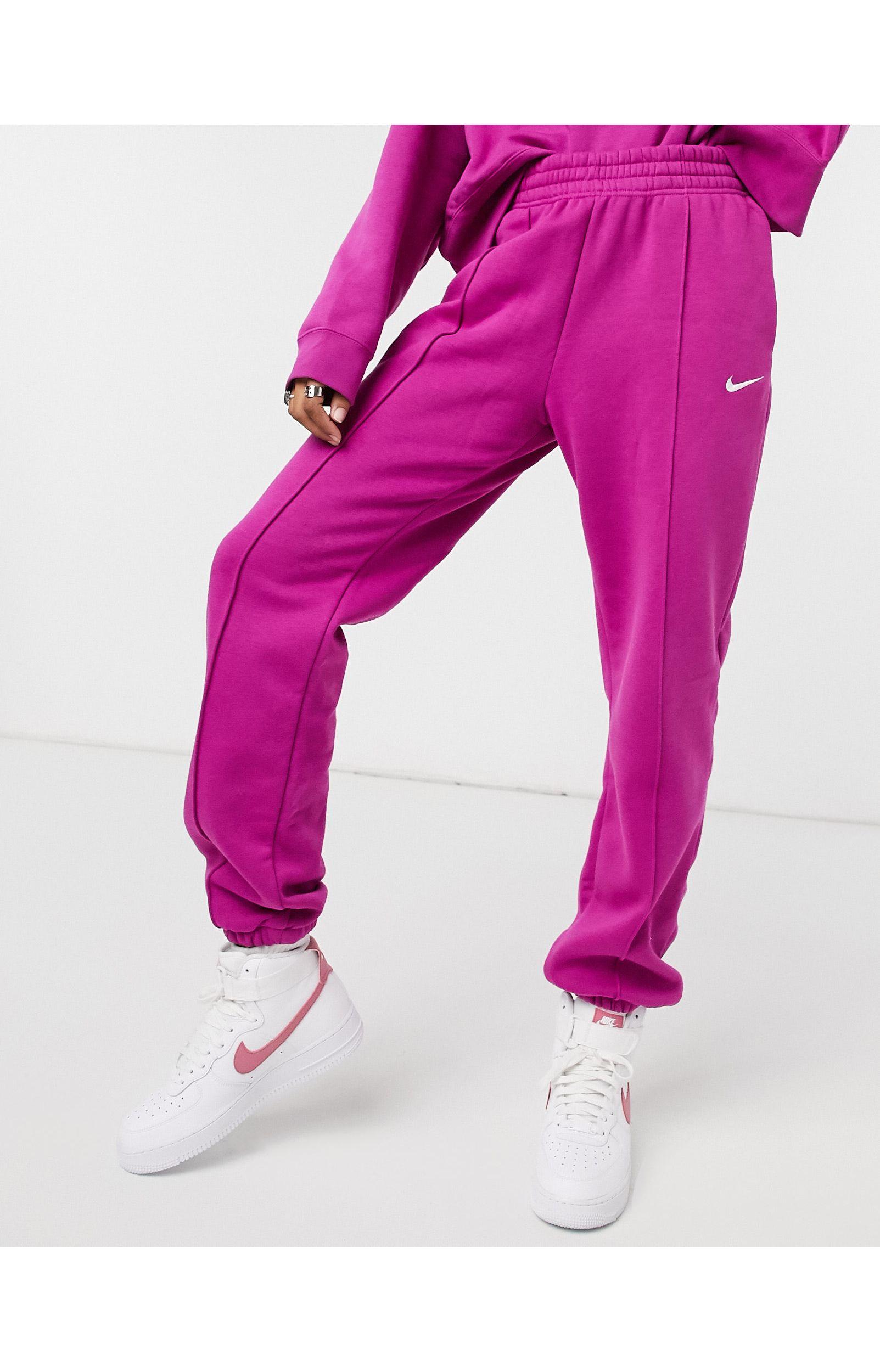 nike mini swoosh joggers oatmeal