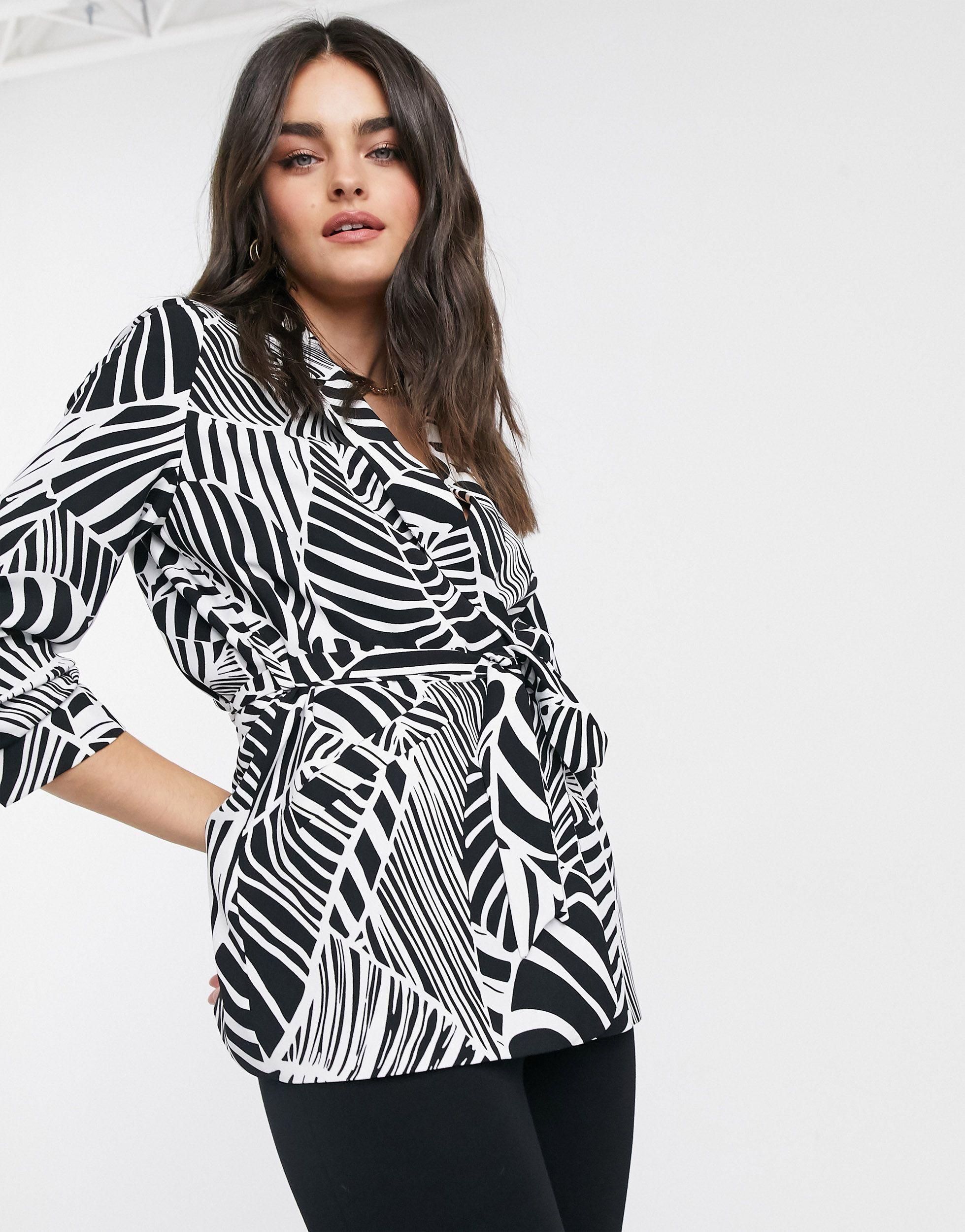 river island zebra print blazer