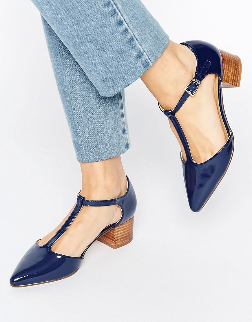 navy t bar court shoes