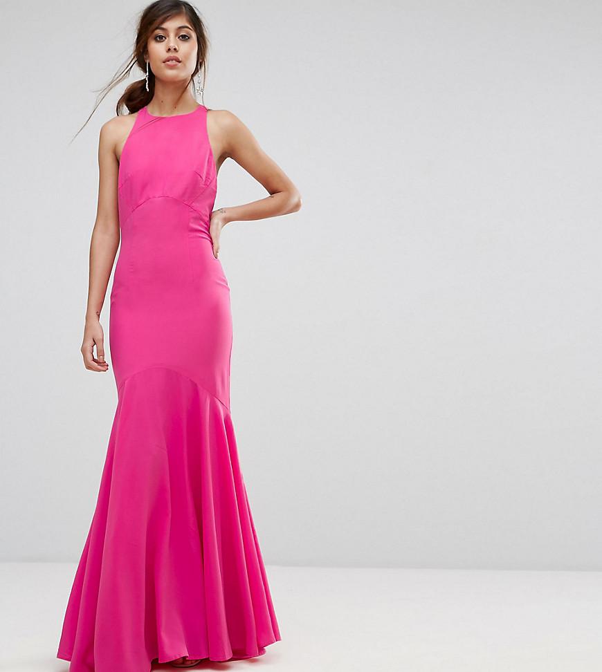 Jarlo Synthetic Fishtail Maxi Dress With Open Bow Back in Pink - Lyst