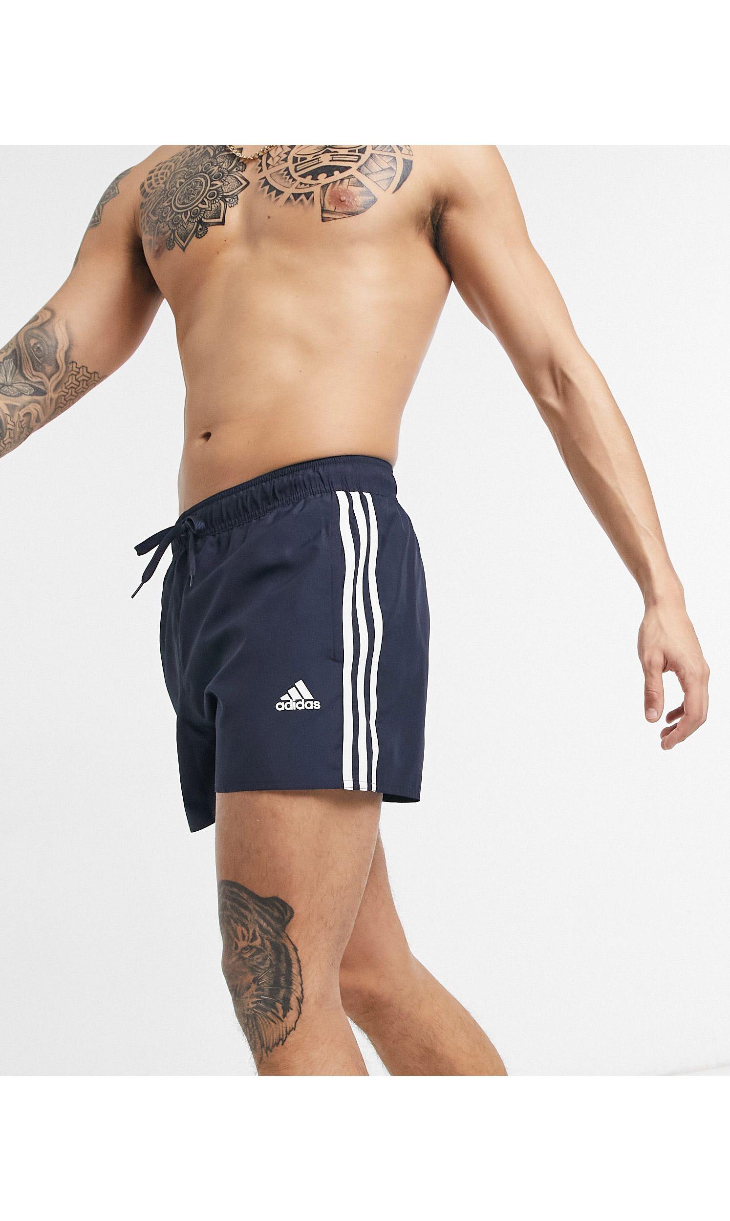 adidas Originals Adidas - Swimming - Zwemshorts Met 3-stripes in het Blauw  voor heren - Lyst