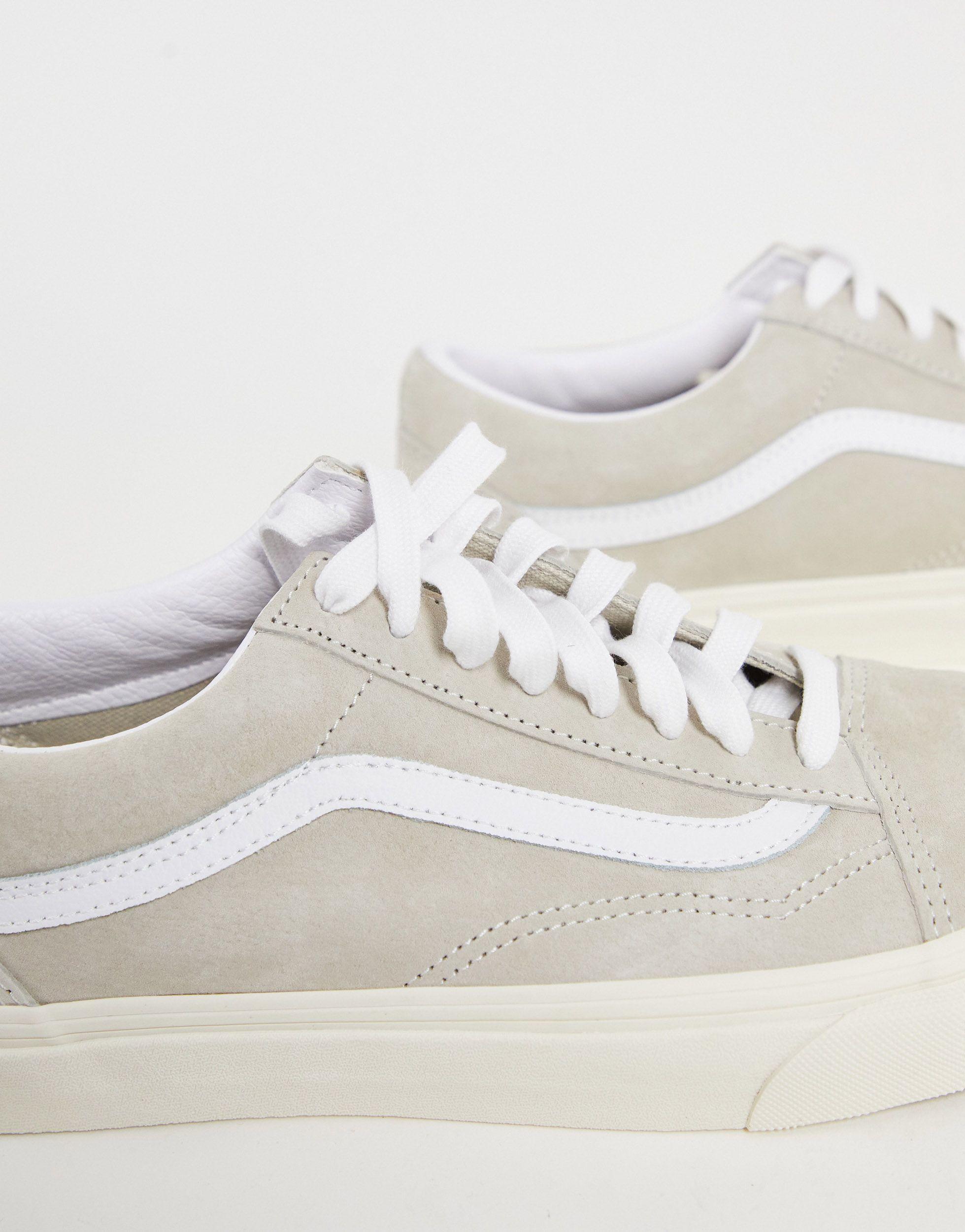 Vans Old Skool Suede Sneakers in White for Men | Lyst