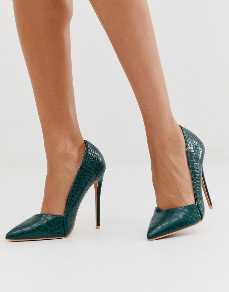 Zilveren pumps met lage hak | Zilveren pumps in kleine maten | Silhouette