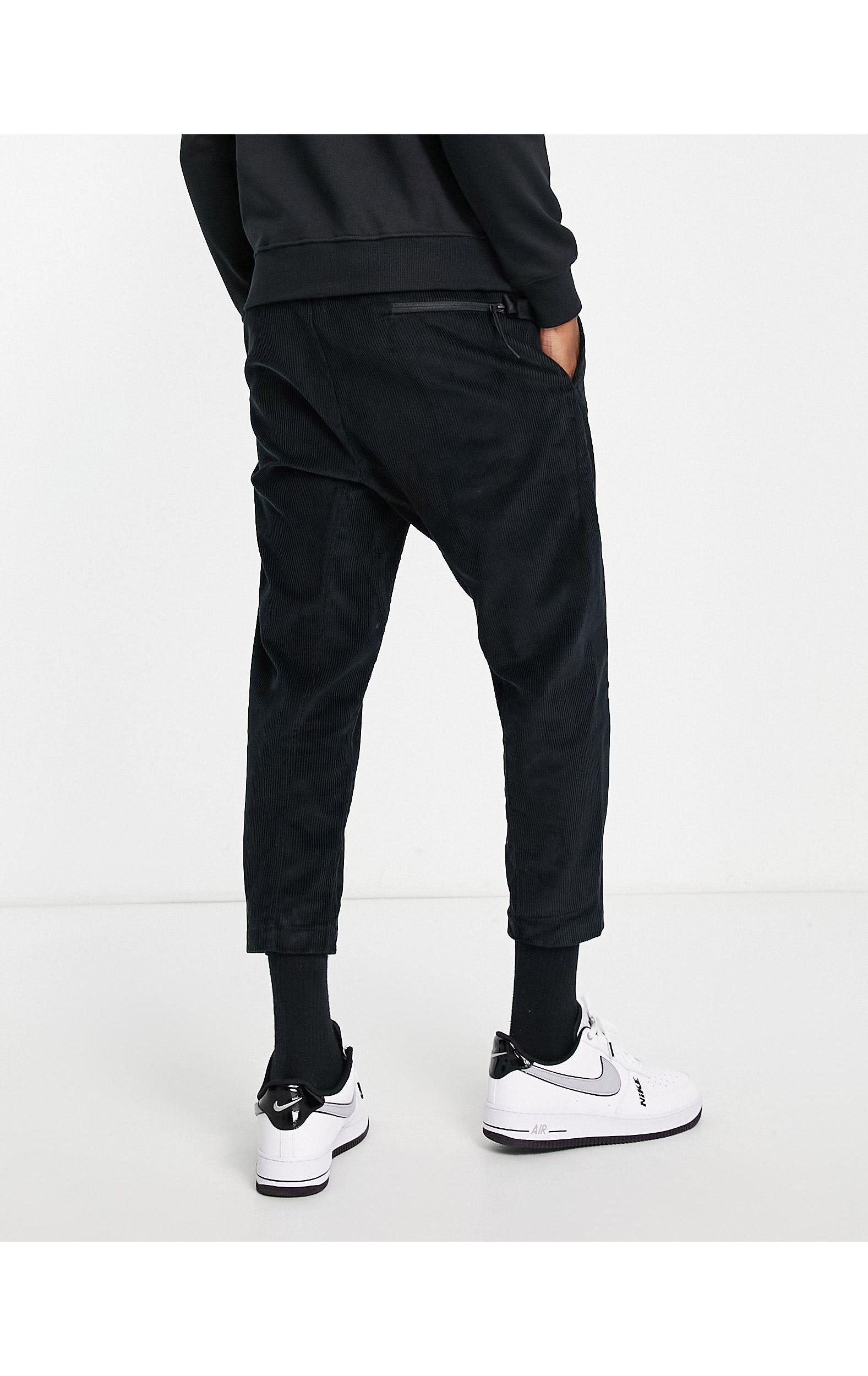 Pantalon court fusele en velours cotele Nike pour homme en coloris Noir Lyst